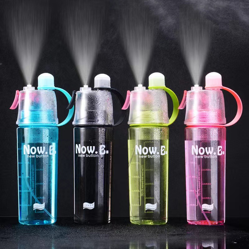 Portable Plastic Water Bottles Sprayer Summer Sports Travel 2