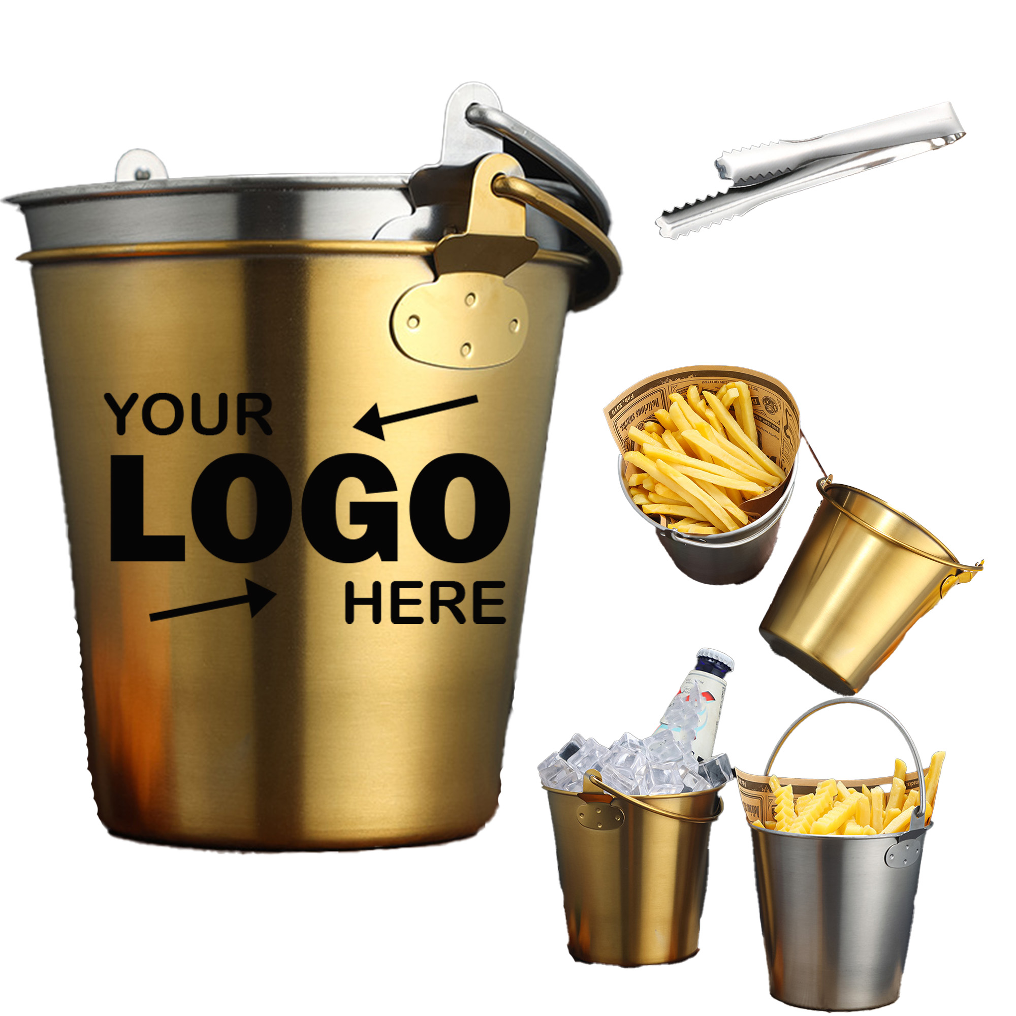Portable Christmas Holiday Snack Bucket For Fried Chicken Fries 2