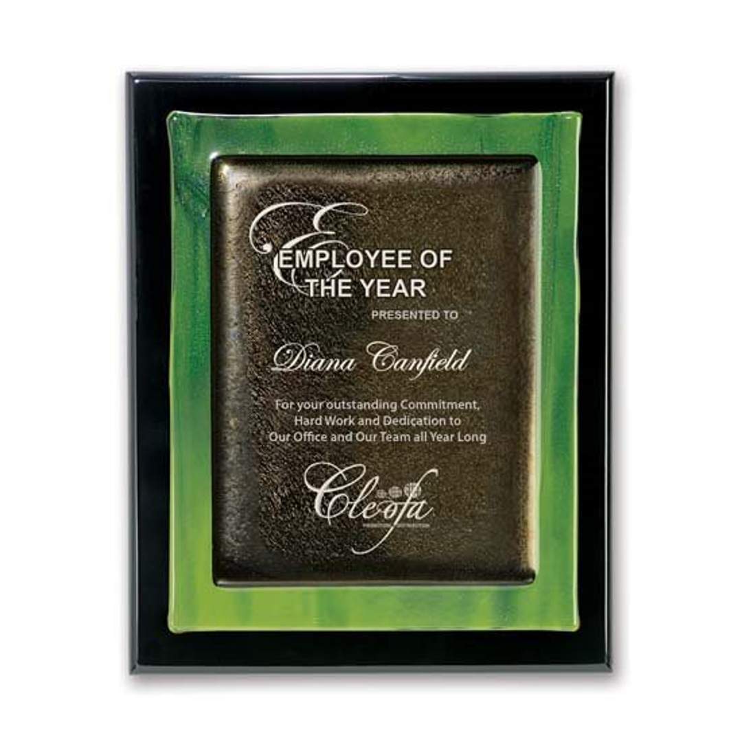 Metallic Fusion Plaque - Black/Green 6
