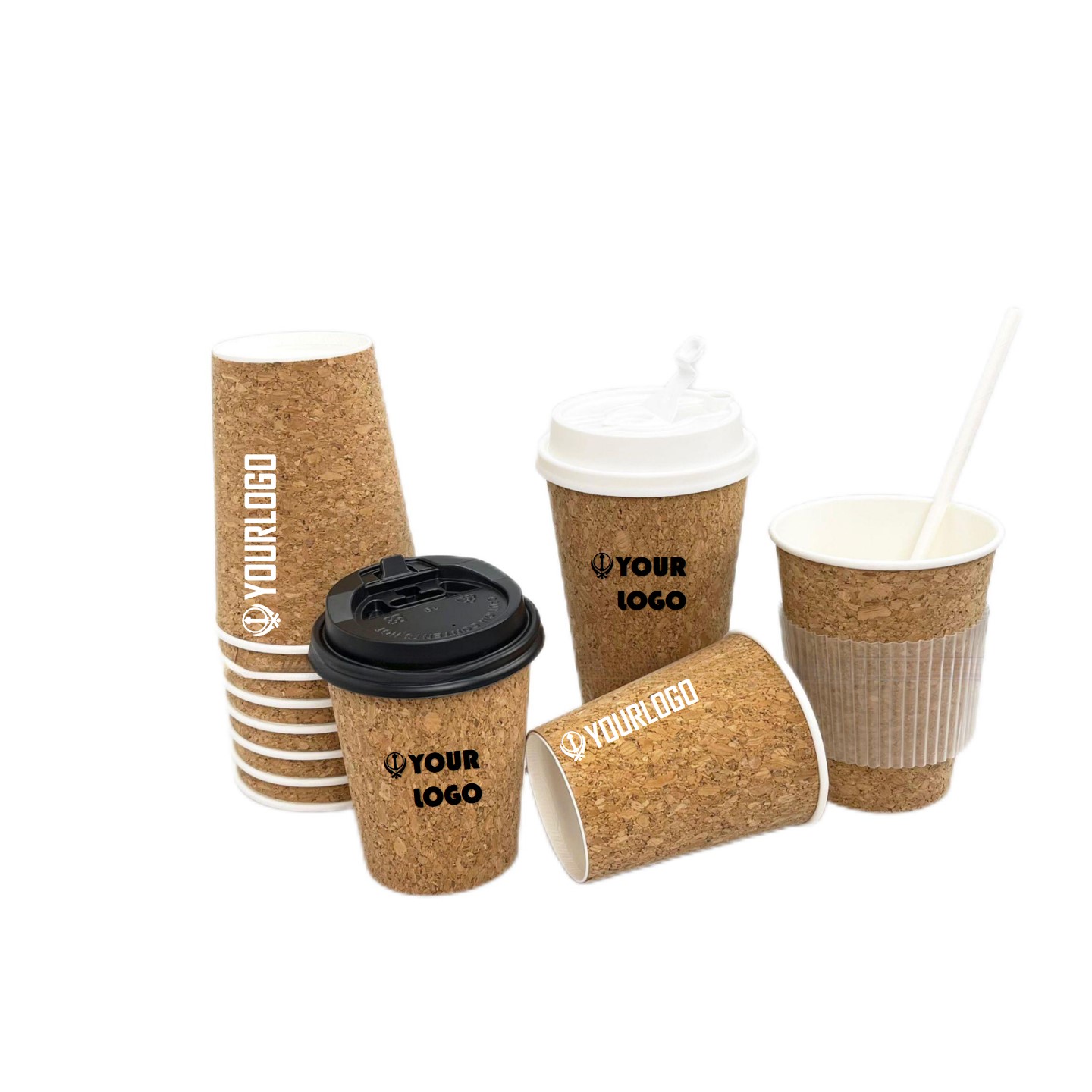12oz cork disposable Paper Coffee Cup 3