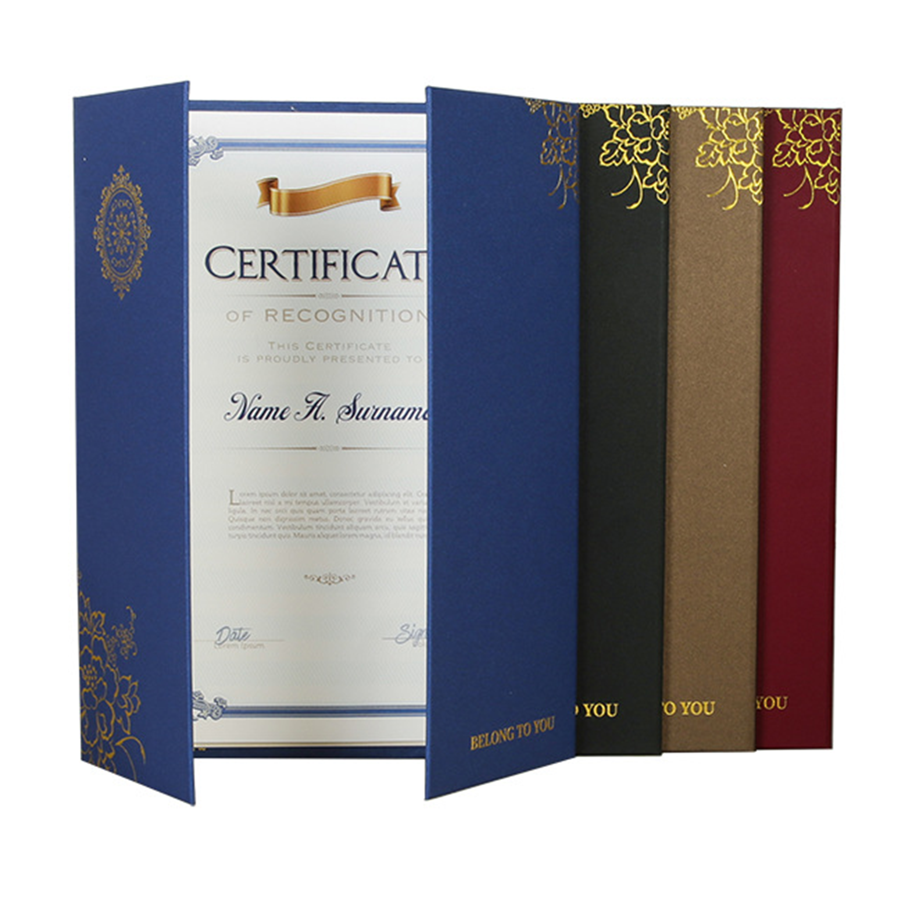Tri Fold Certificate Holder 2