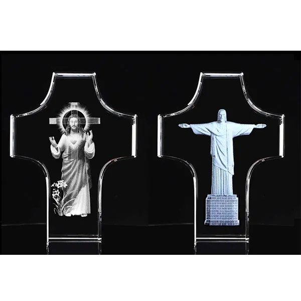 Standing Crystal Jesus Cross 4