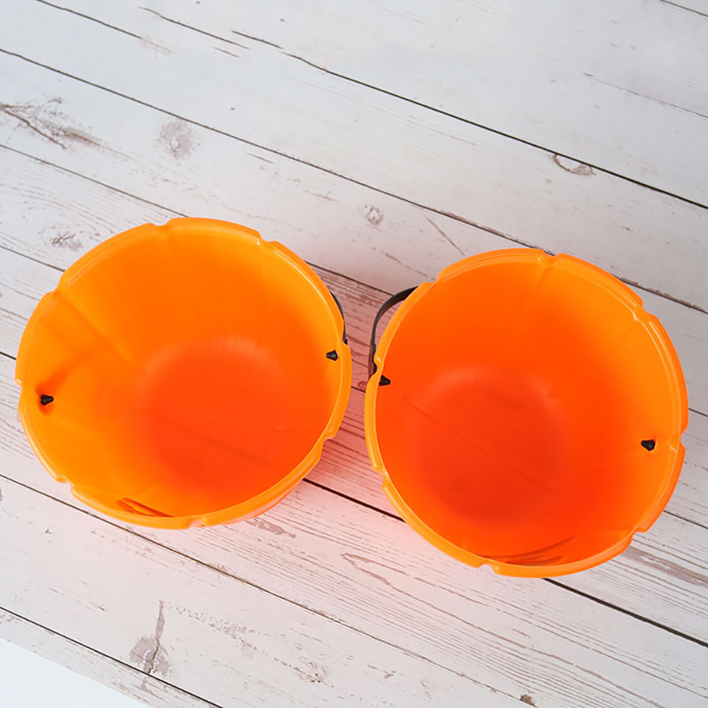 Halloween Prop Pumpkin Bucket Hand Basket 3
