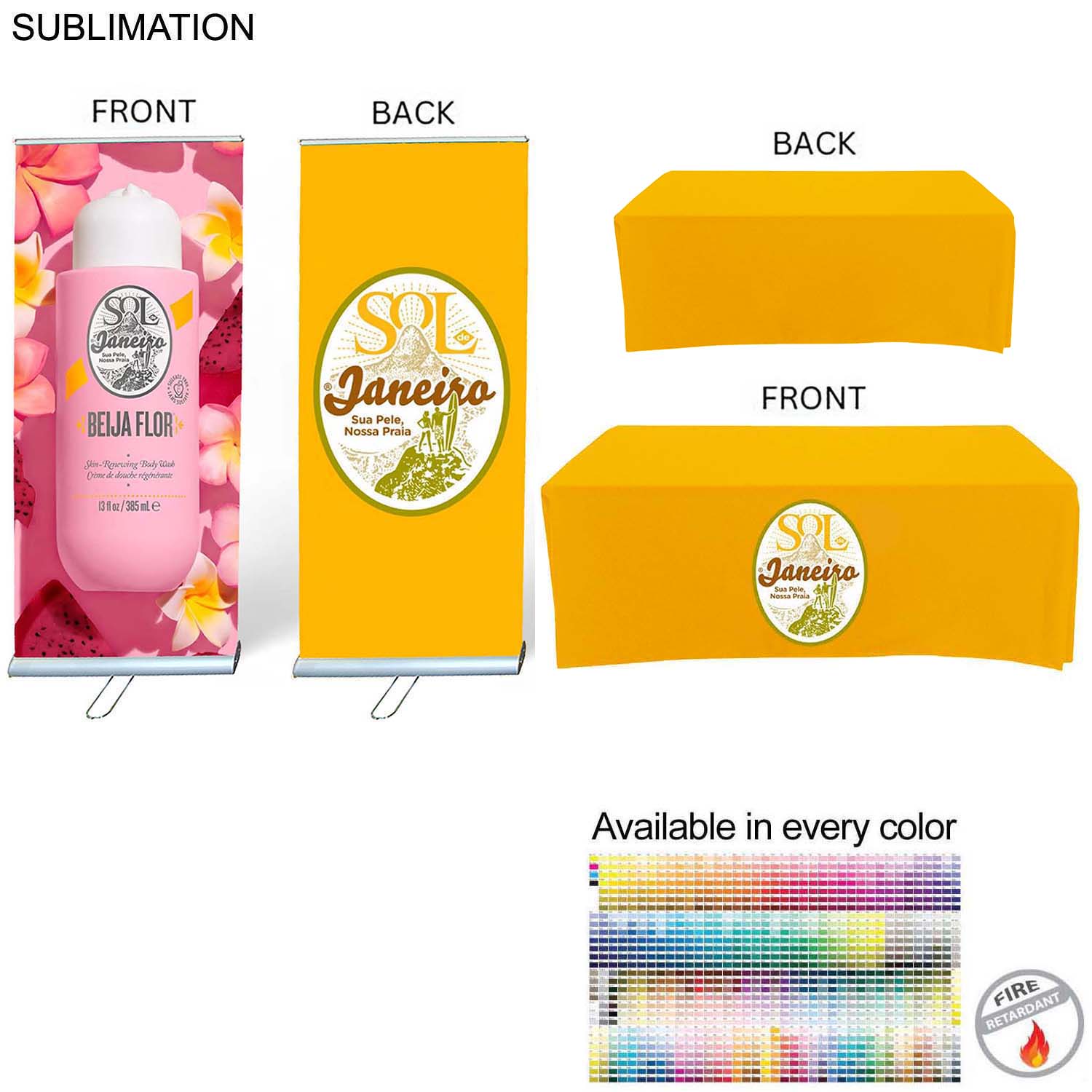 Outdoor Event Package 3, Double sided outdoor pull up banner (SU783-5) +6' box fit Cloth (SU508) 5