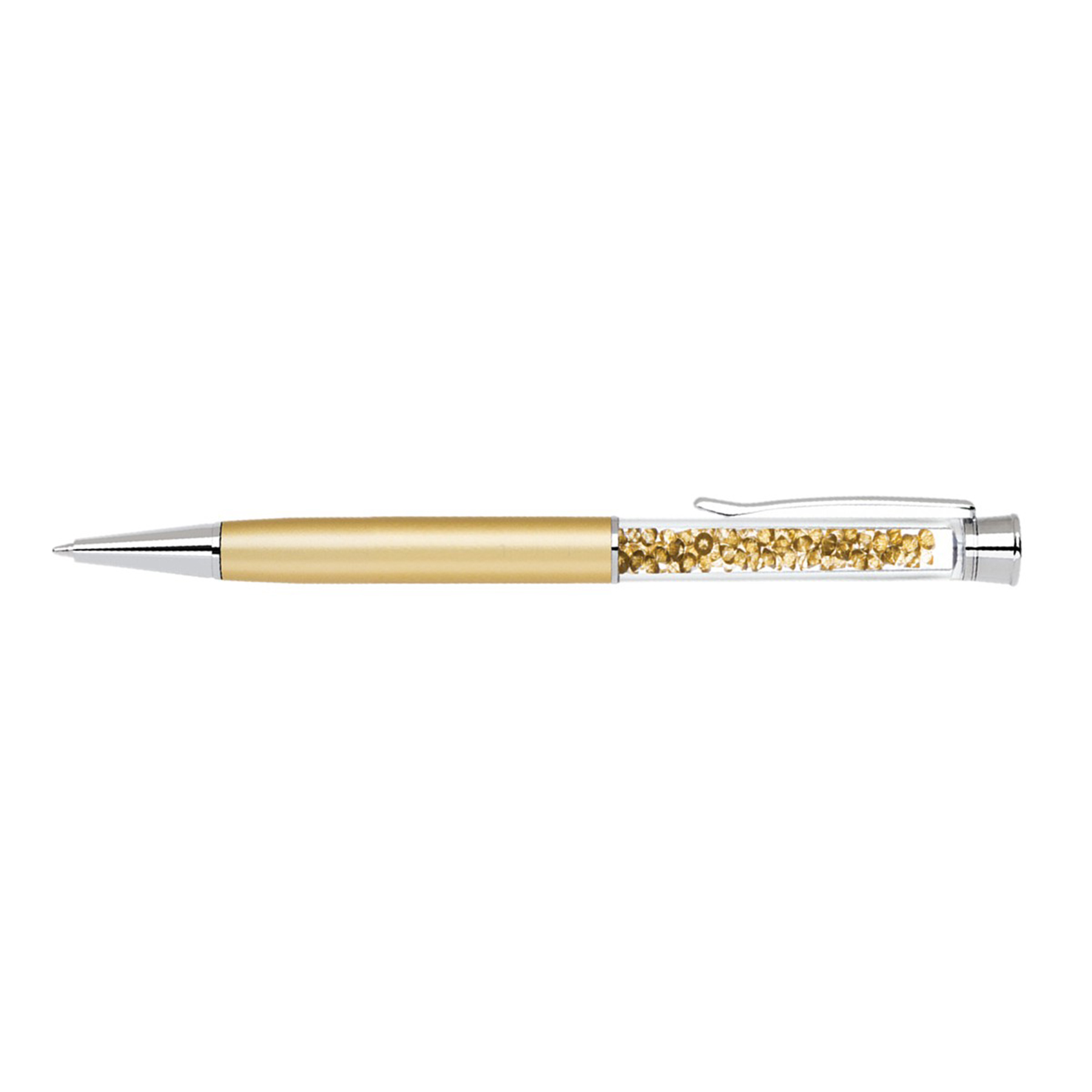 Elegant brass pen with matching crystals and barrel colors 15