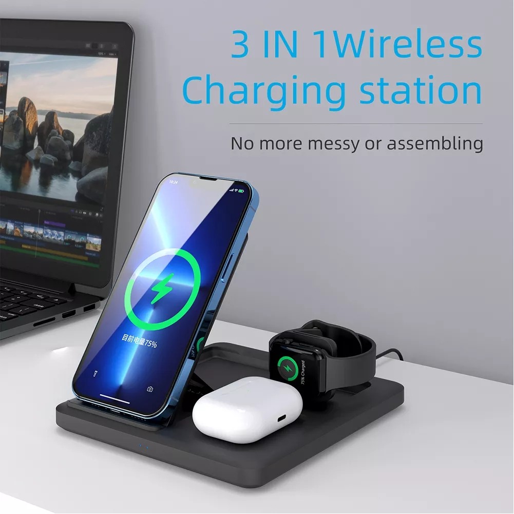 3-in-1 Foldable Wireless Charger Stand 1