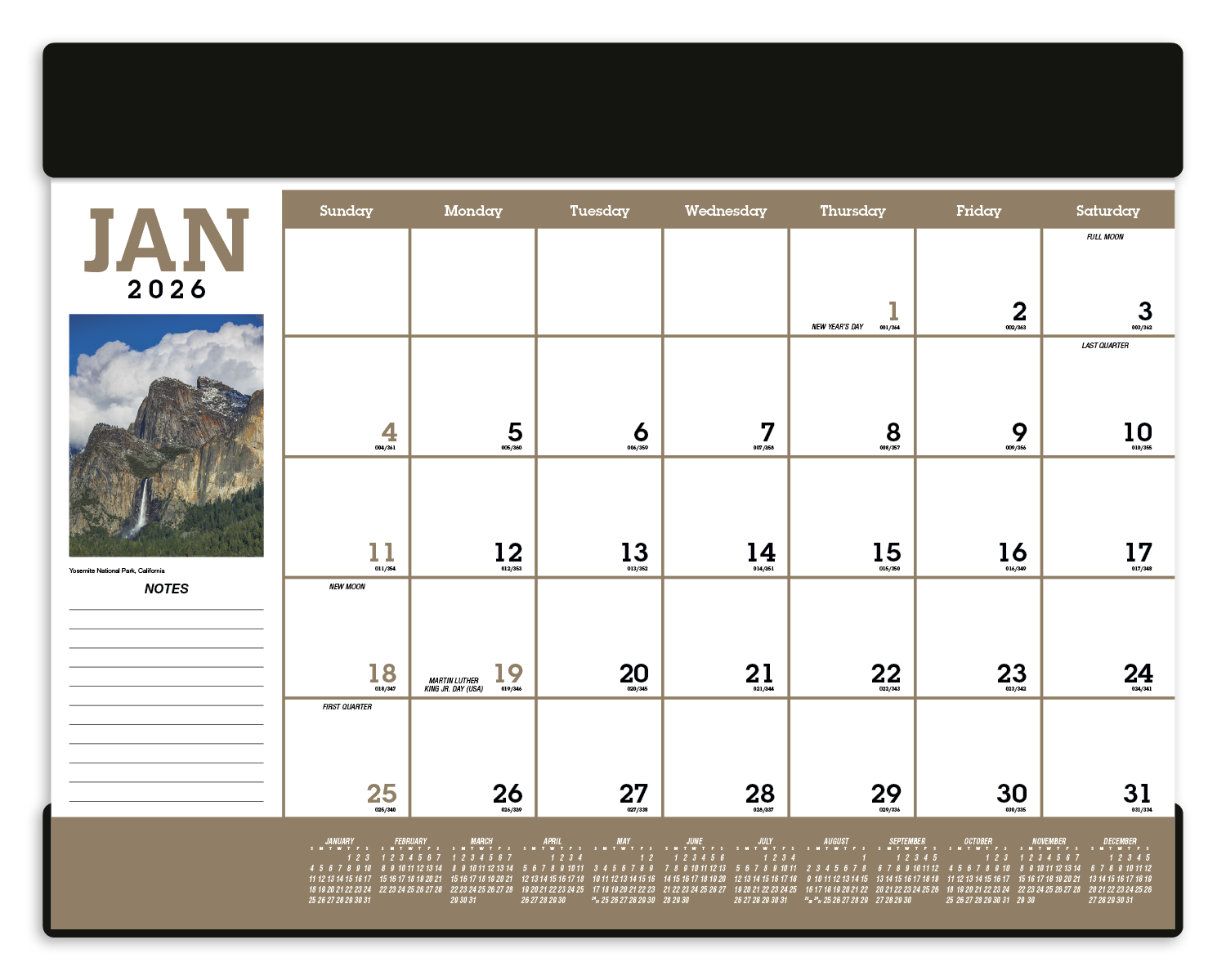 Triumph® Calendars Scenic Desk Pad 43