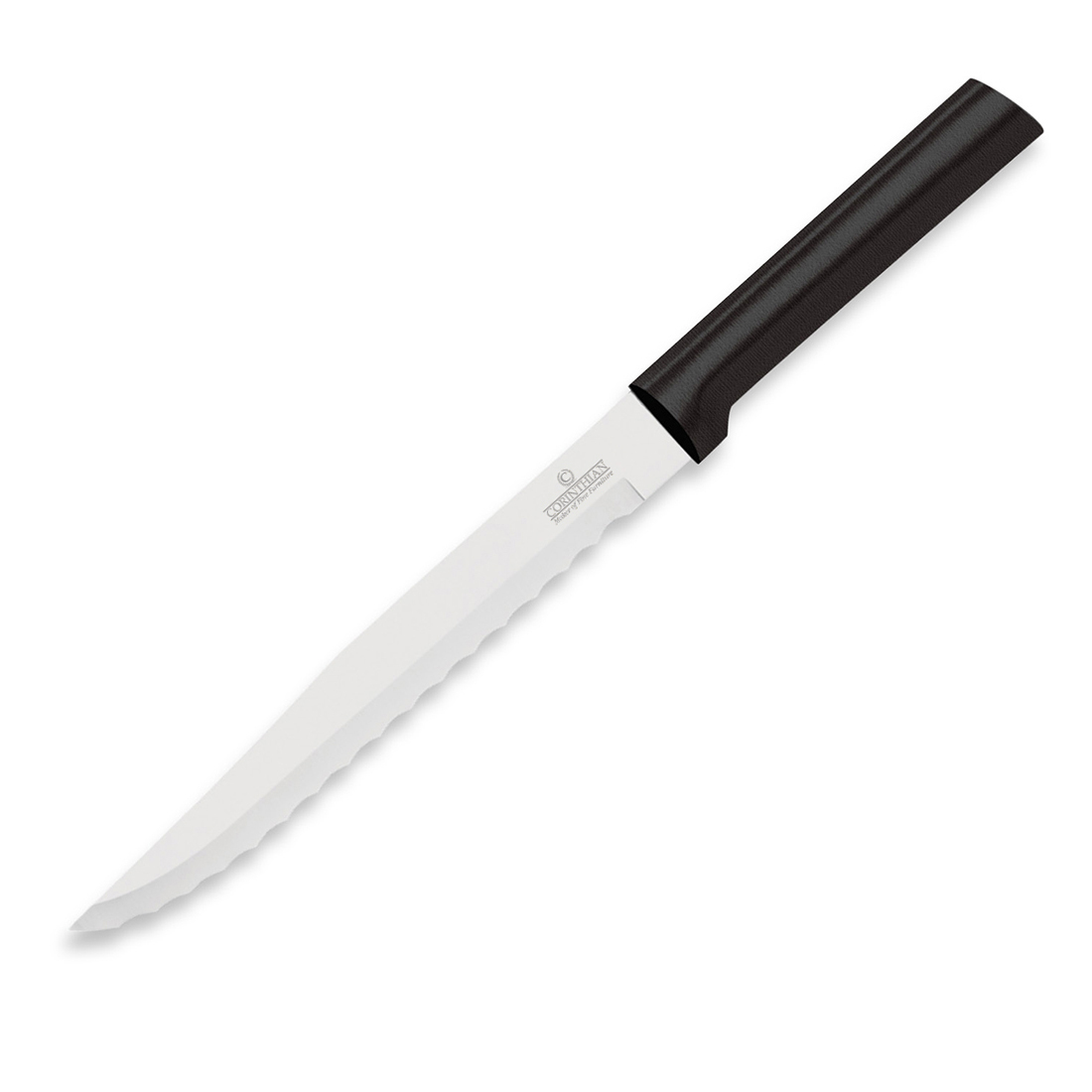 Serrated Slicer Knife w/Black Handle 2