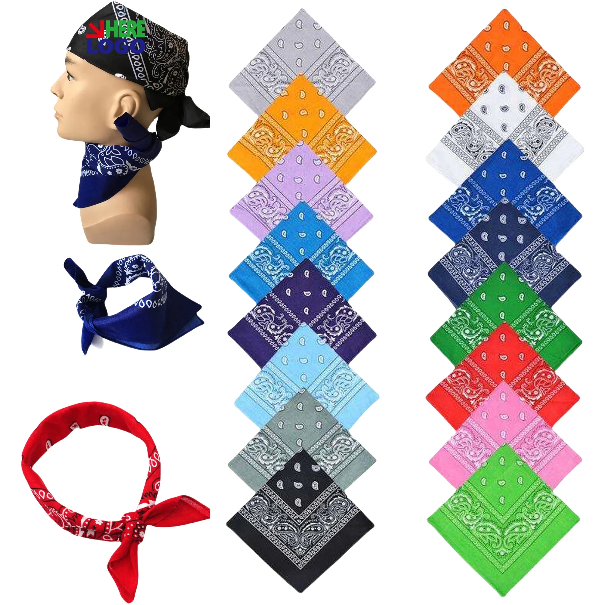 Fashion Sports Printed Bandana Polyester Headband MOQ100 2