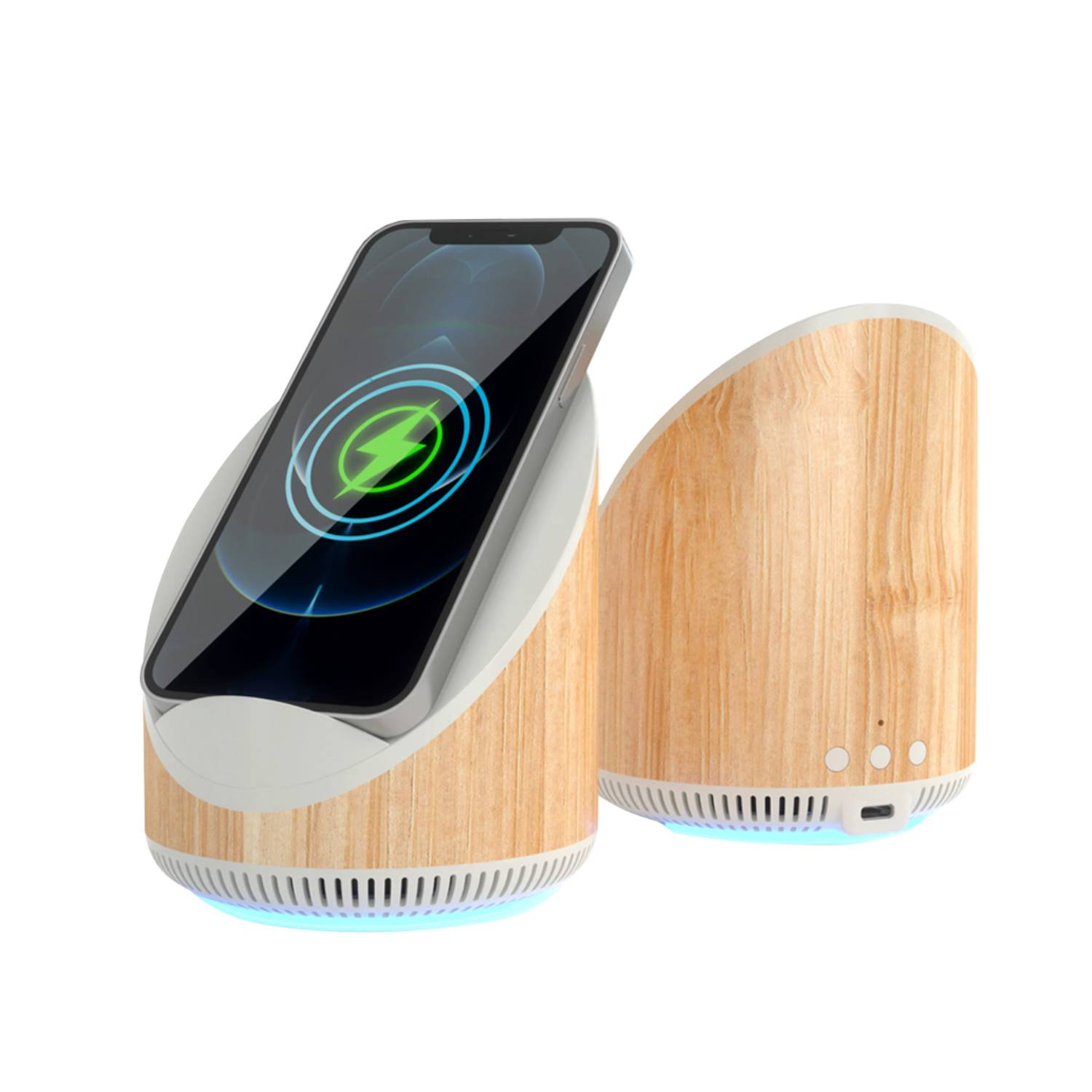 3-in-1 Wireless Charger with Bluetooth Speaker and Stand 2