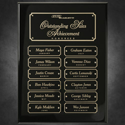 Black Piano Finish Perpetual Plaque 6