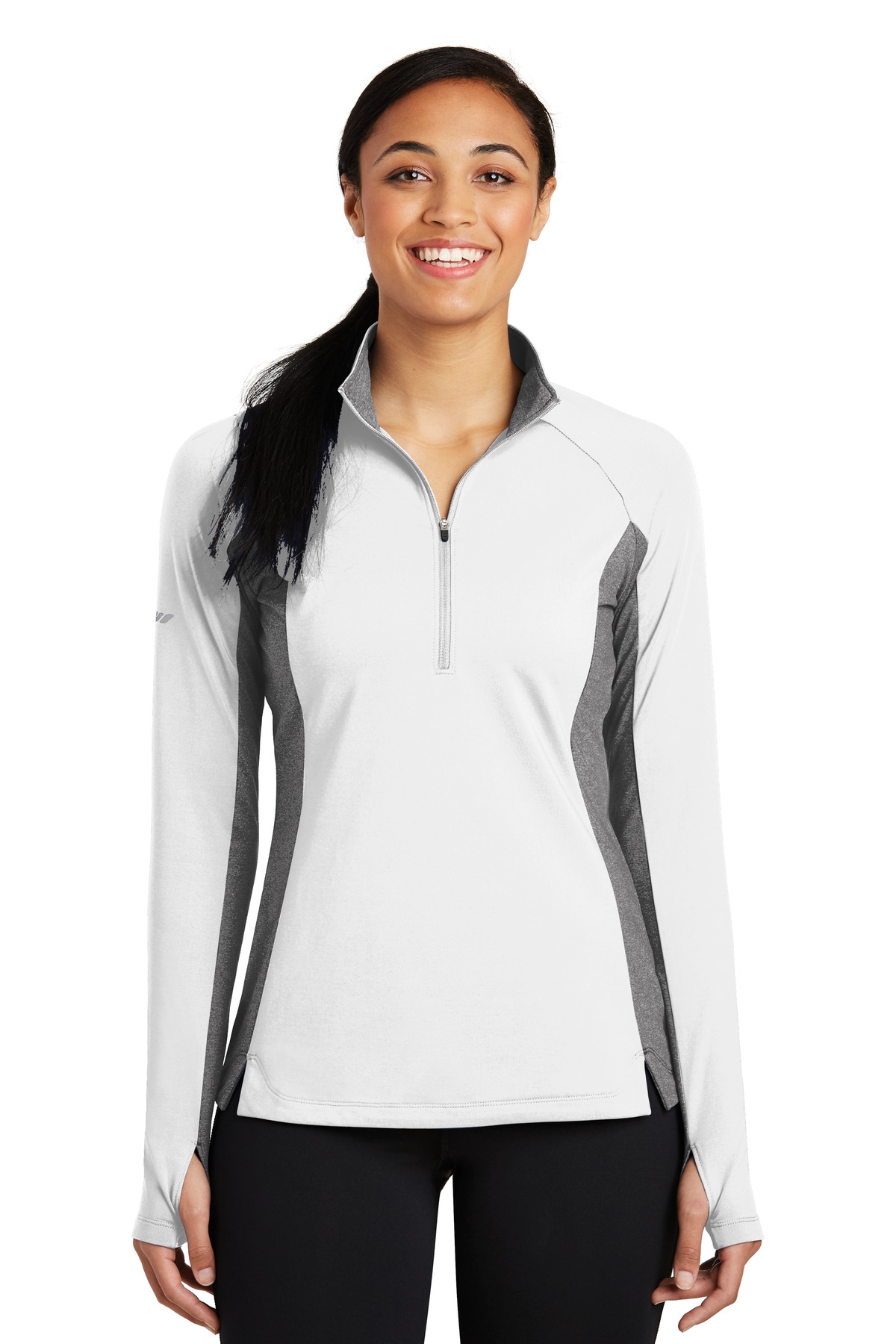 Sport-Tek Women's Sport-Wick Stretch Contrast 1/4-Zip Pullover. LST854 3