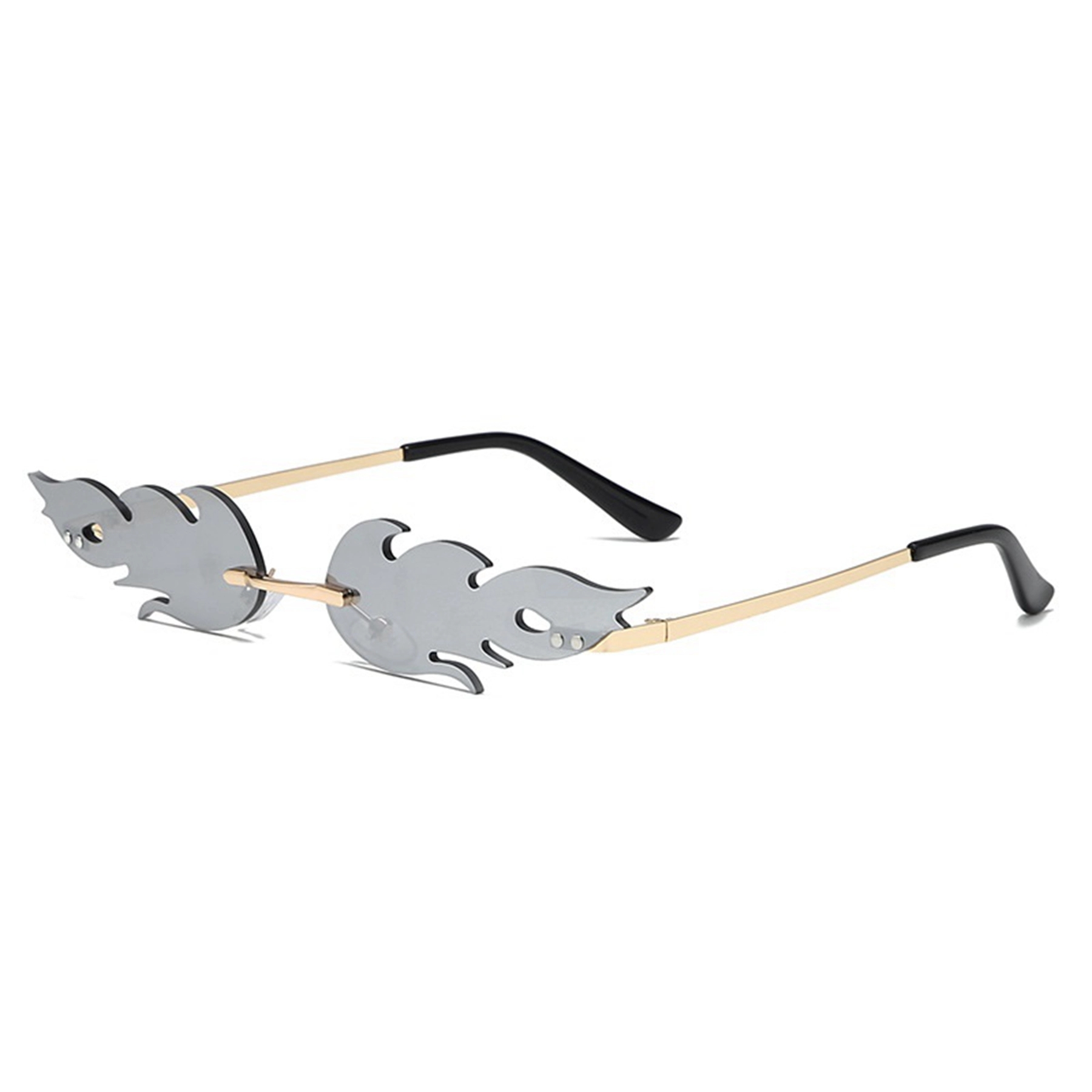 Rimless Fire Flame Metal Sun Glasses 2