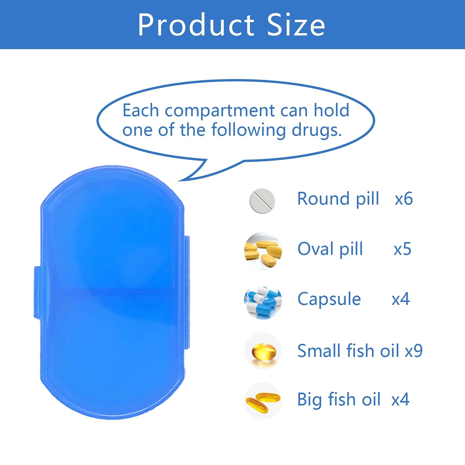 Pill Box Organizer Pocket Small Case Holder 3
