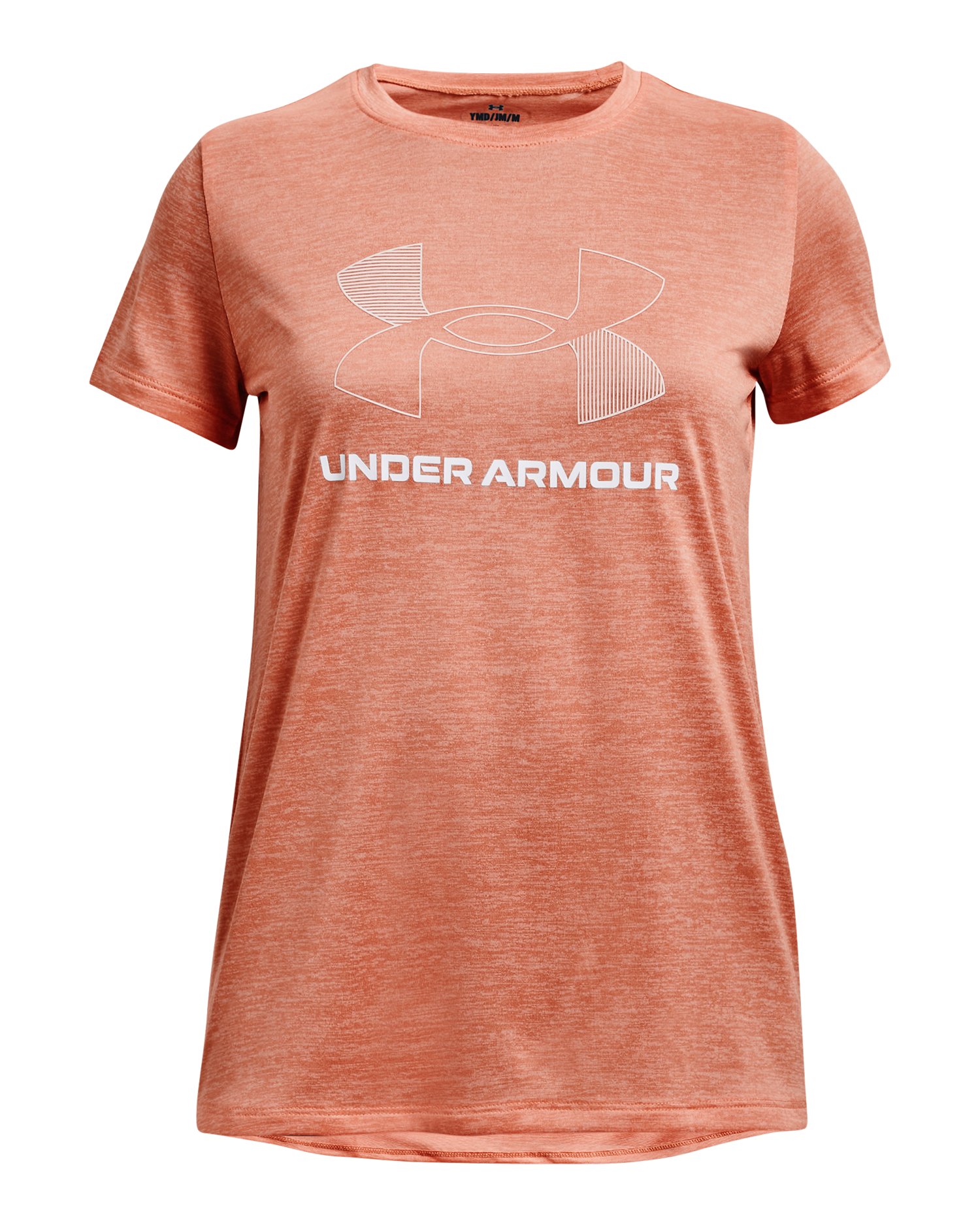 UA Tech Twist Big Logo Girls' Short Sleeve 9