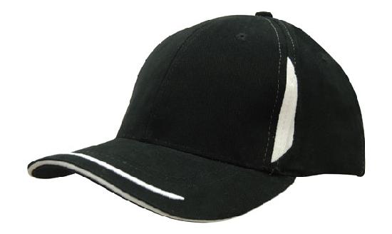 Brushed Heavy Cotton with Crown Inserts, Peak Trim & Sandwich 7