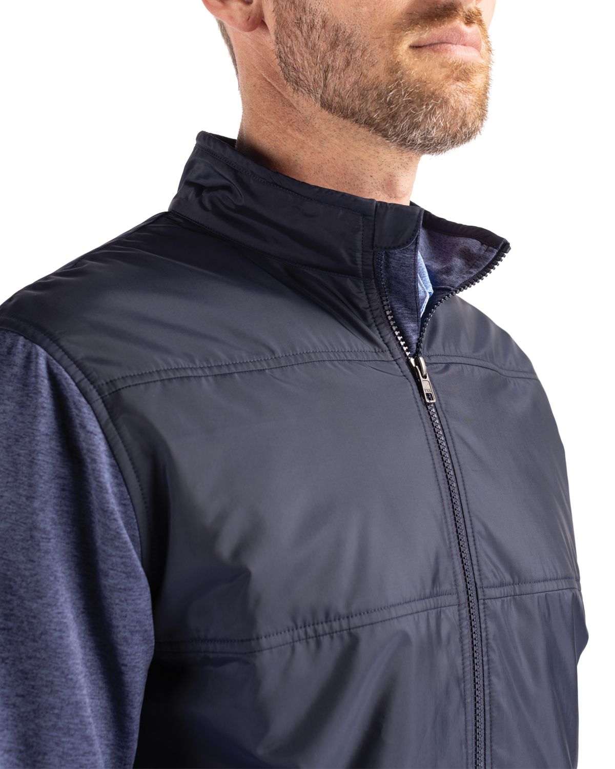 Cutter & Buck Stealth Recycled Hybrid Quilted Mens Windbreaker Jacket 27