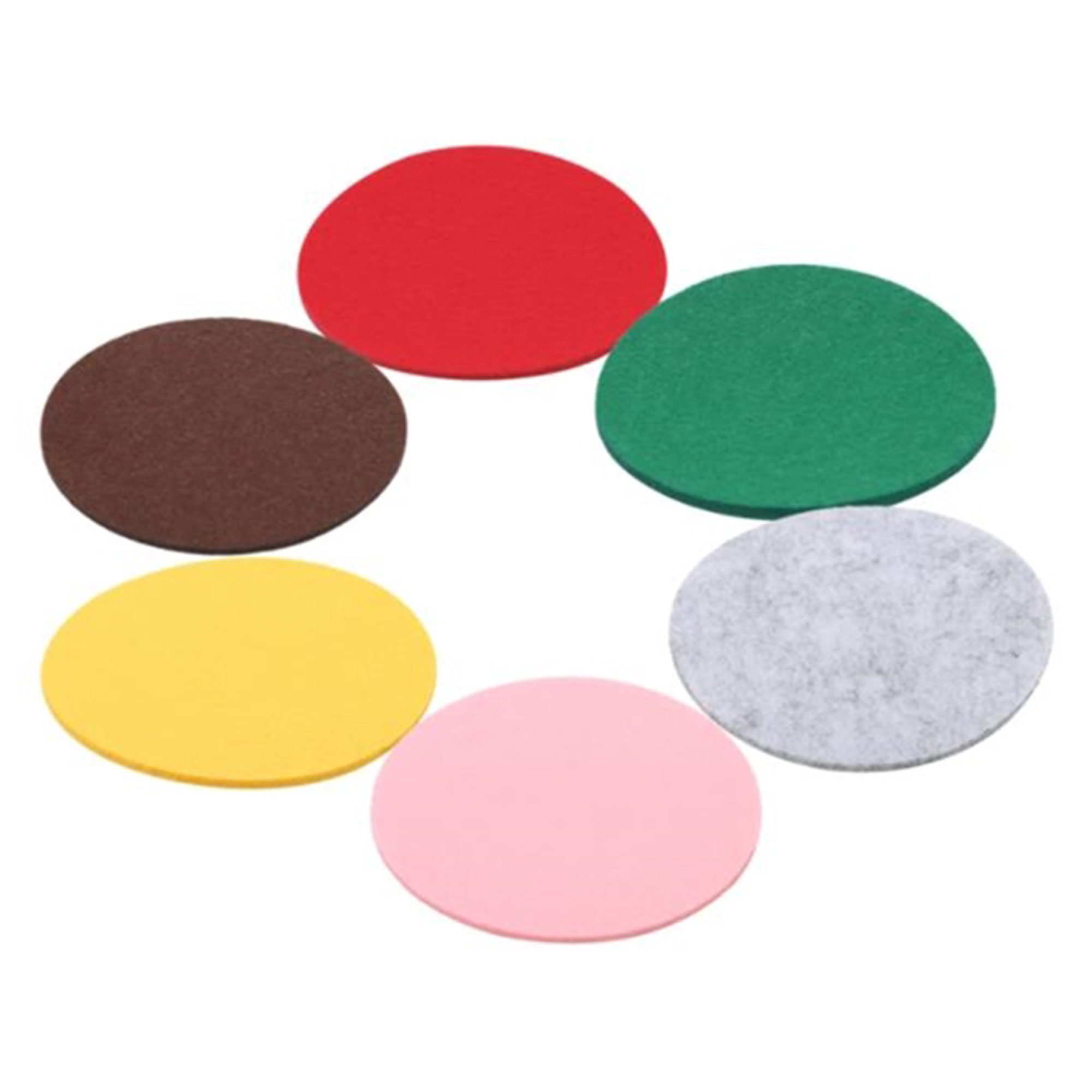 Round Felt Leather Drink Coasters 5