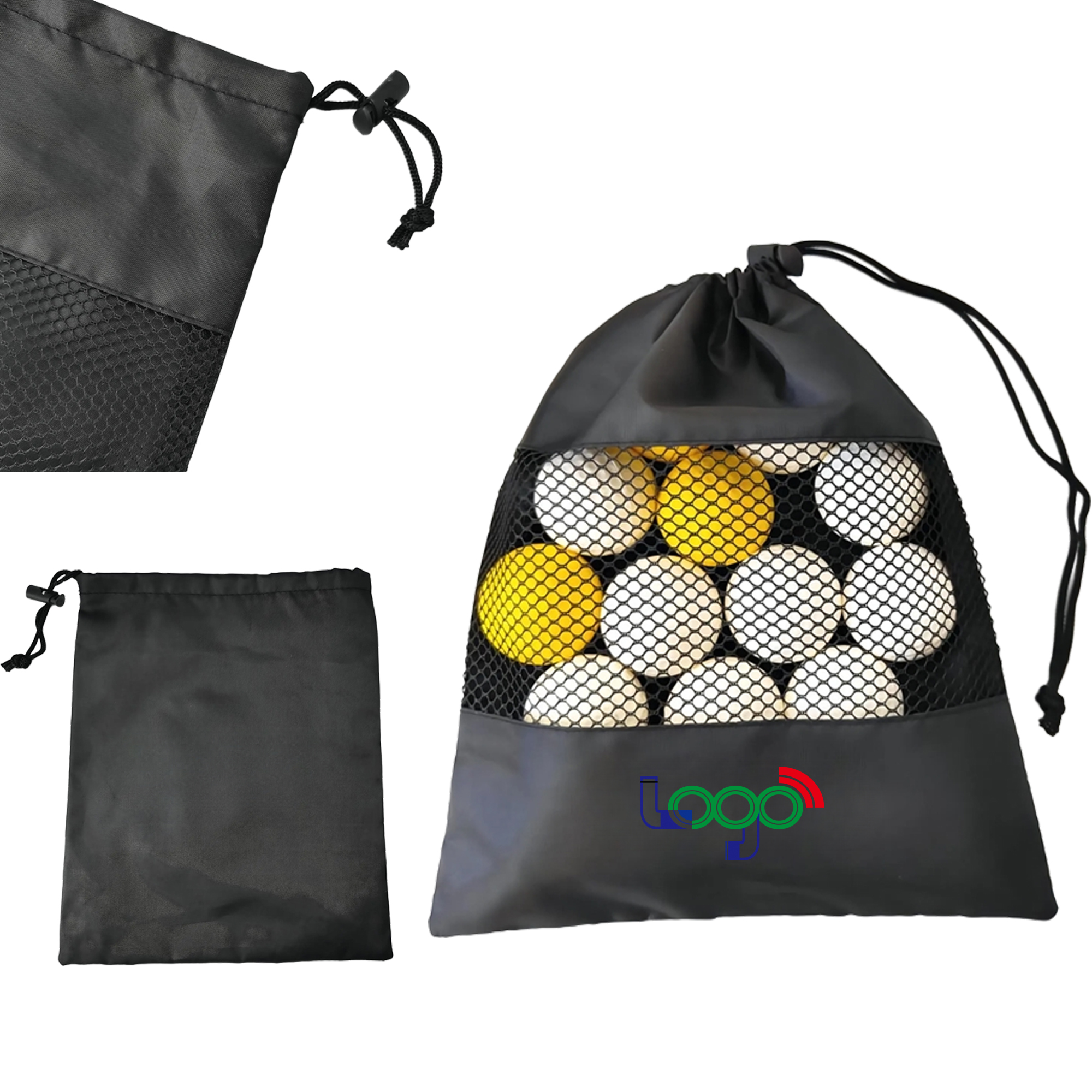 Durable 210D Drawstring Bags With Pocket 2