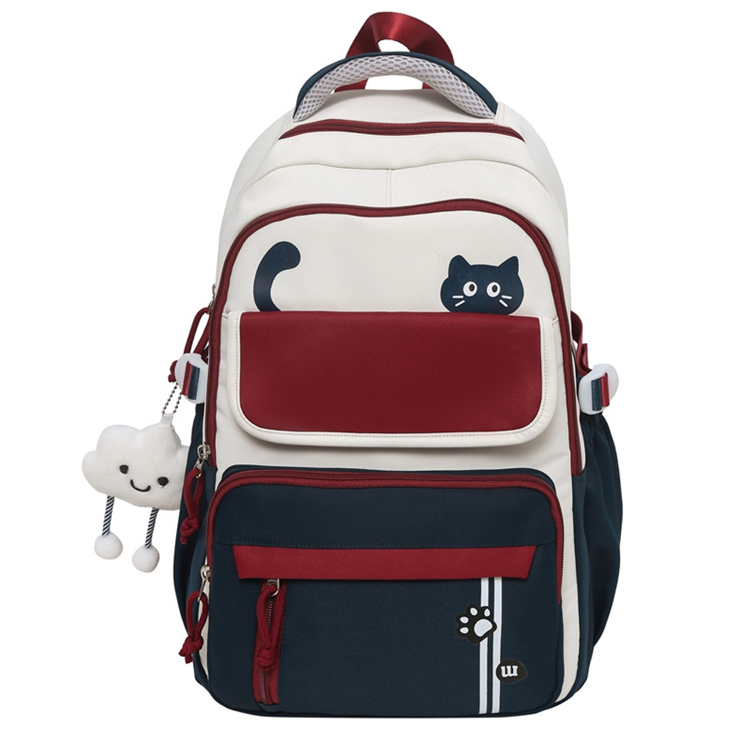 Large Capacity Nylon Backpack w/ Pendant 4