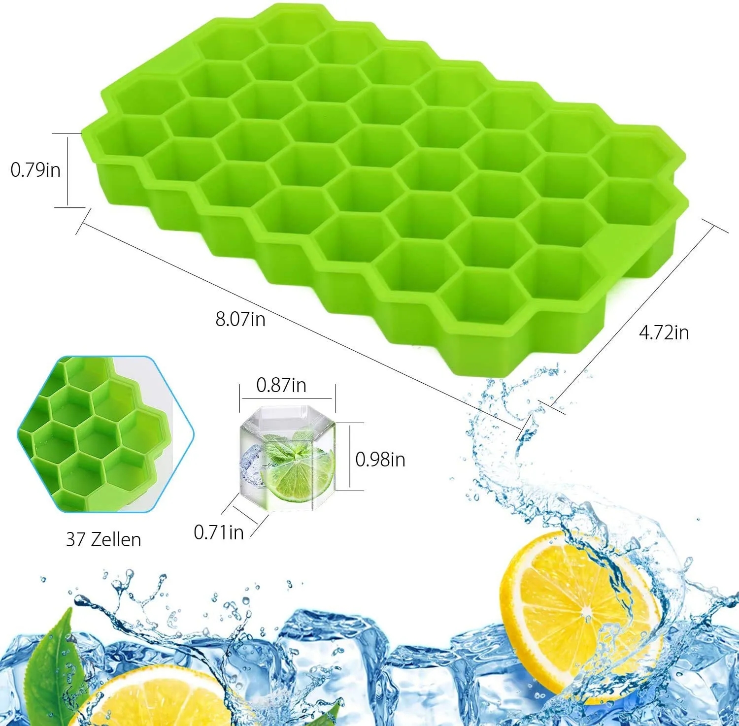 Honeycomb Silicone Ice Mold-37 PCS ICE 7