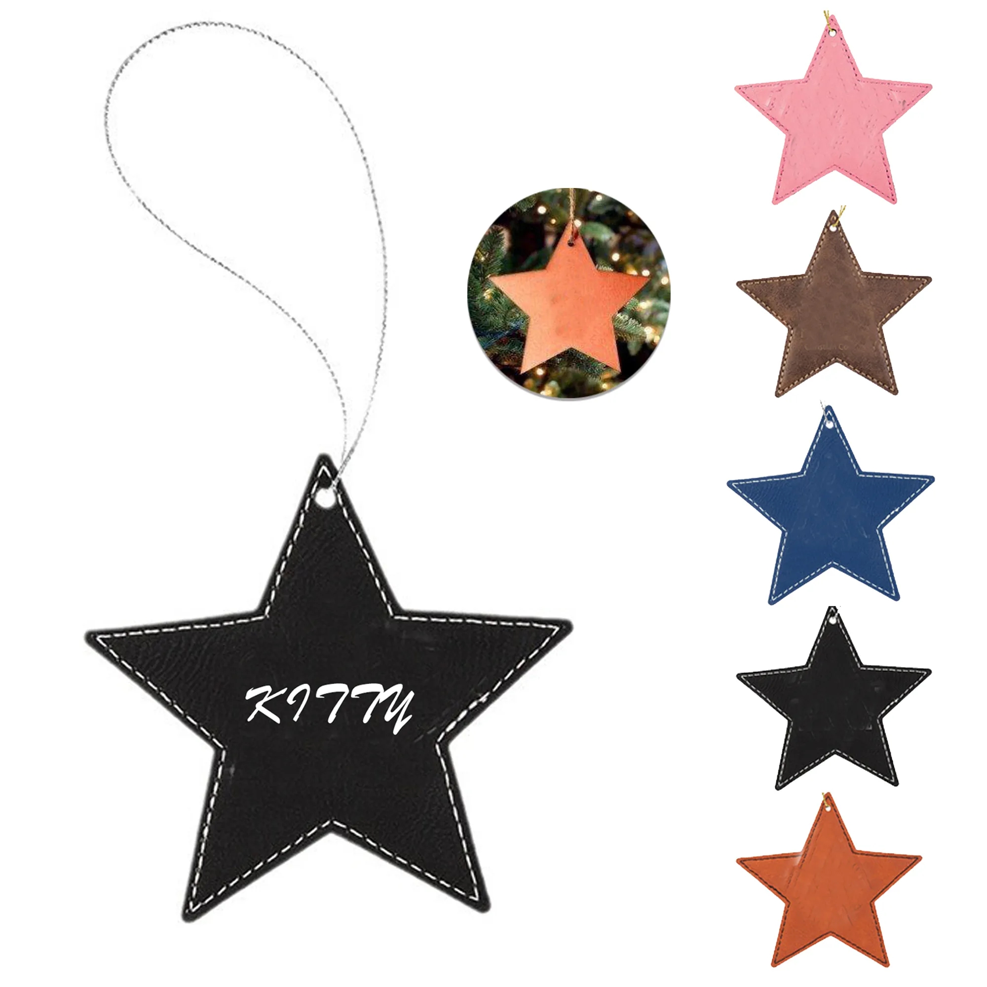 Leatherette Tree Ornaments