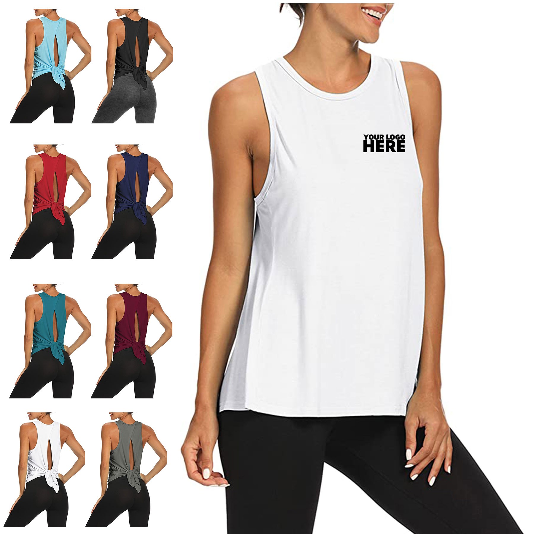 Women's Open Back Workout Top