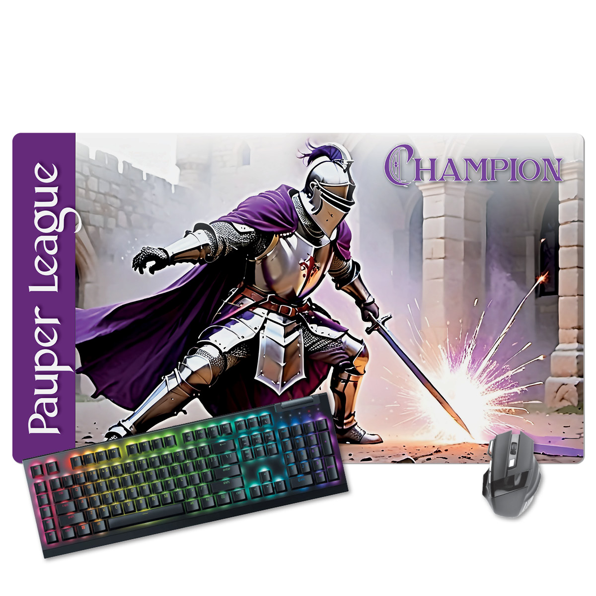 Origin'L Fabric Stitched Edge Fabric  Gaming Mat-14"x24"x1/8"