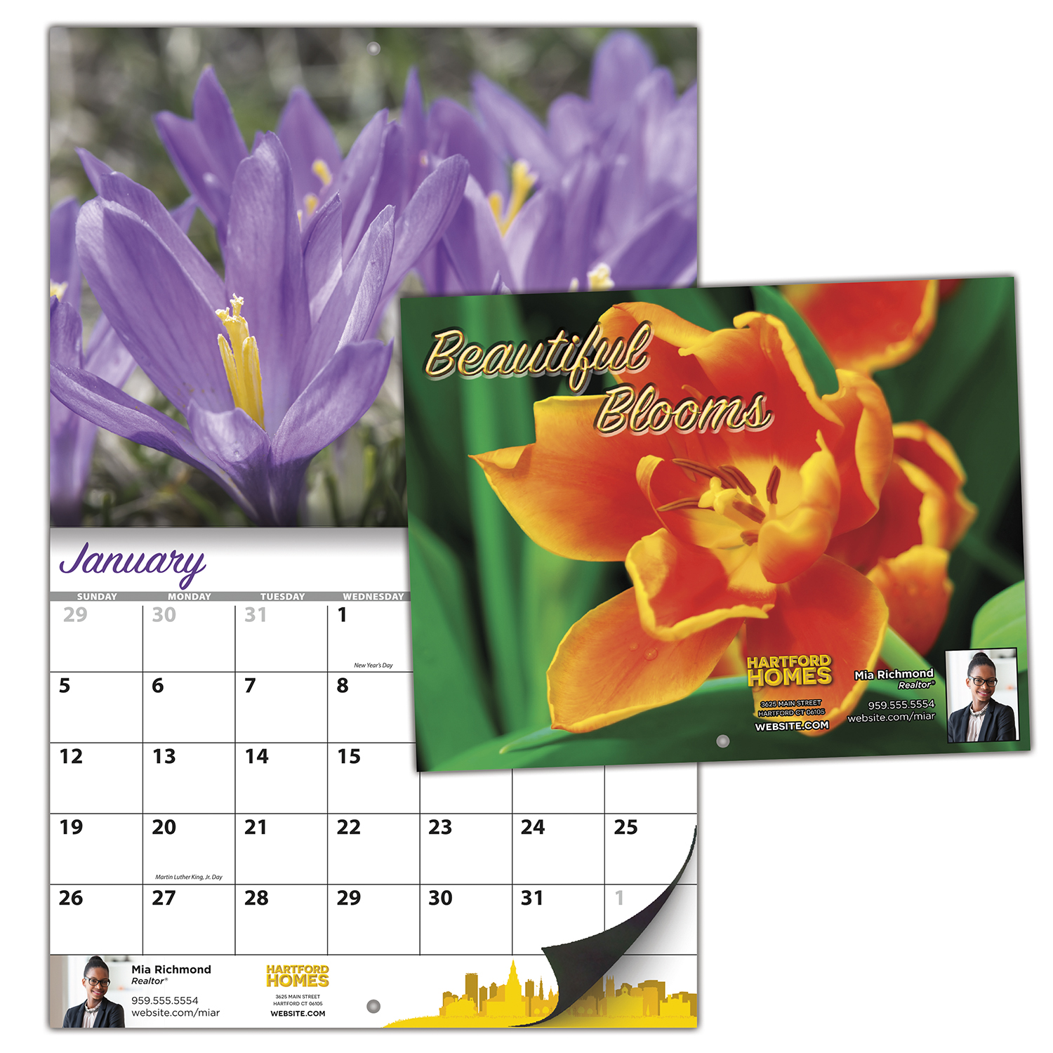 13-Month Fully Custom Wall Calendar (High Gloss UV-Coated Cover) 2