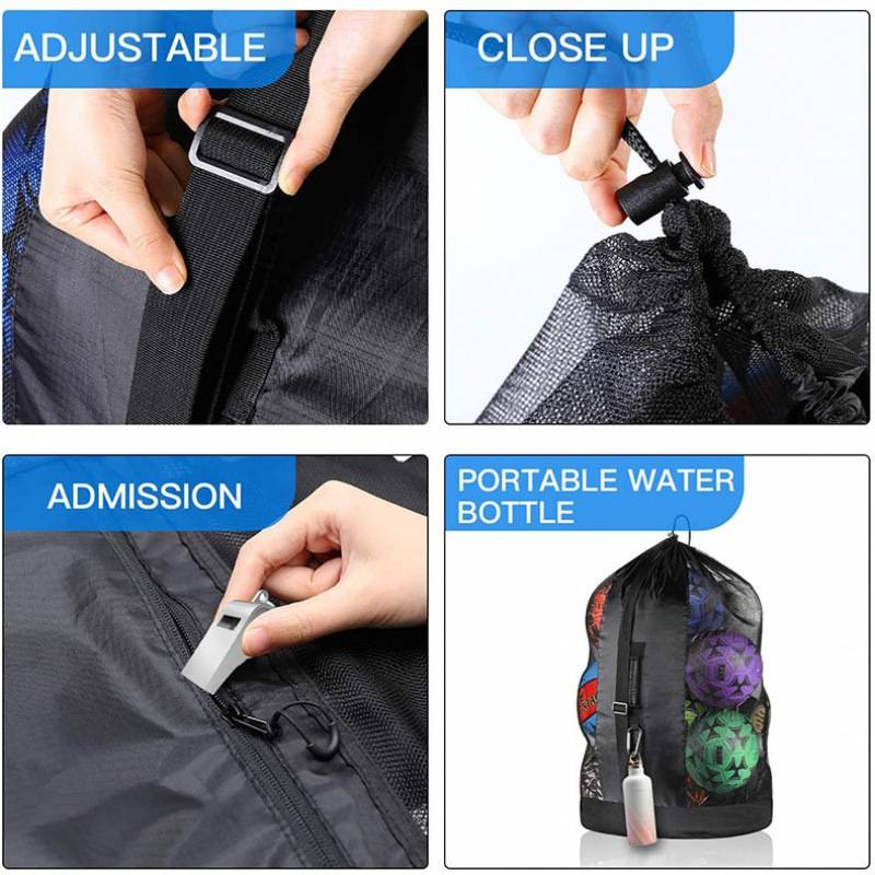 Large Mesh Drawstring Sling Ball Bag 4