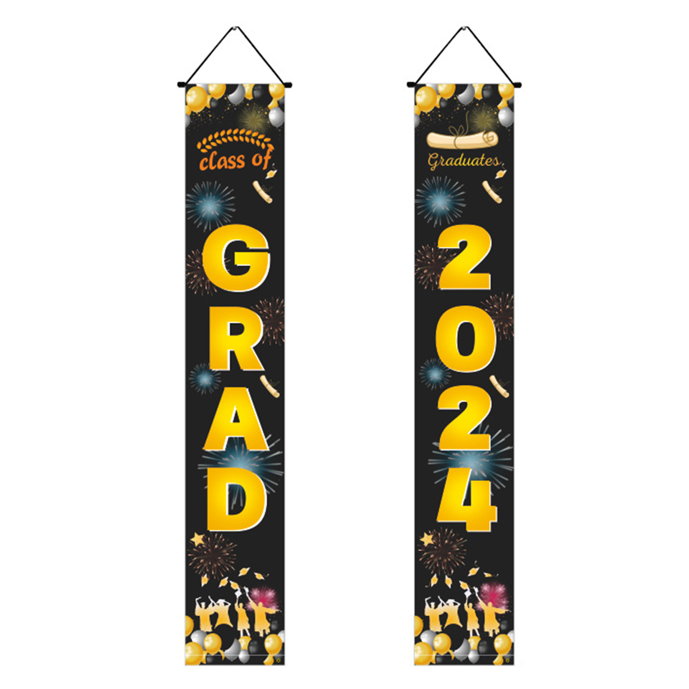 Polyester Graduation Season Event Party Decoration Couplet 2