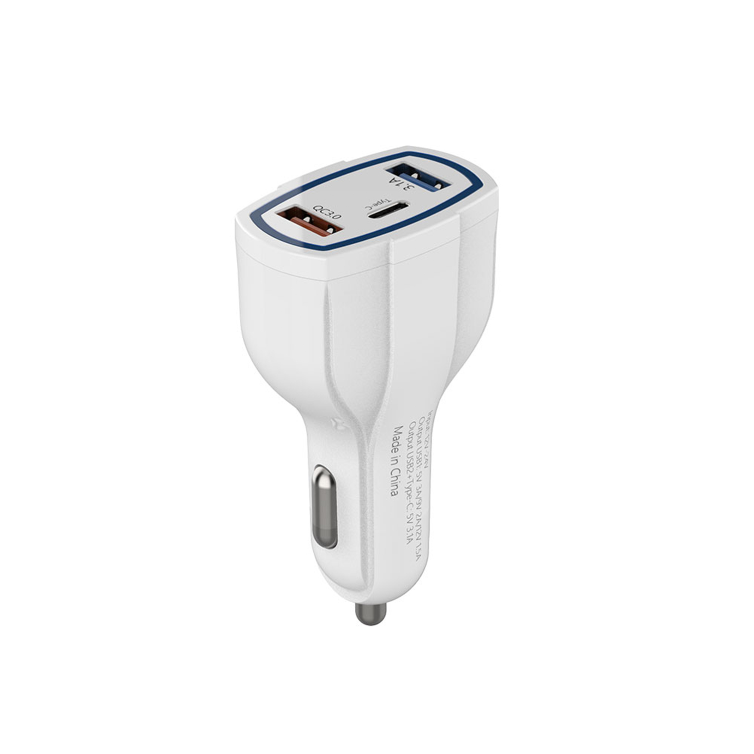 3 Ports USB + Type-C Car Charger, 35W 6