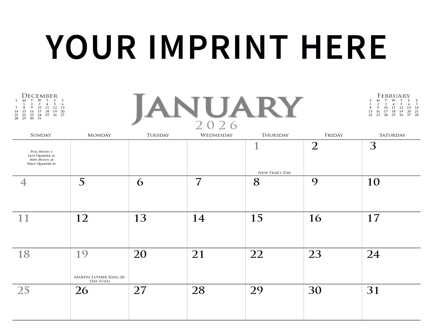 Triumph® Calendars Executive Small Quantity Appointment Calendar 20