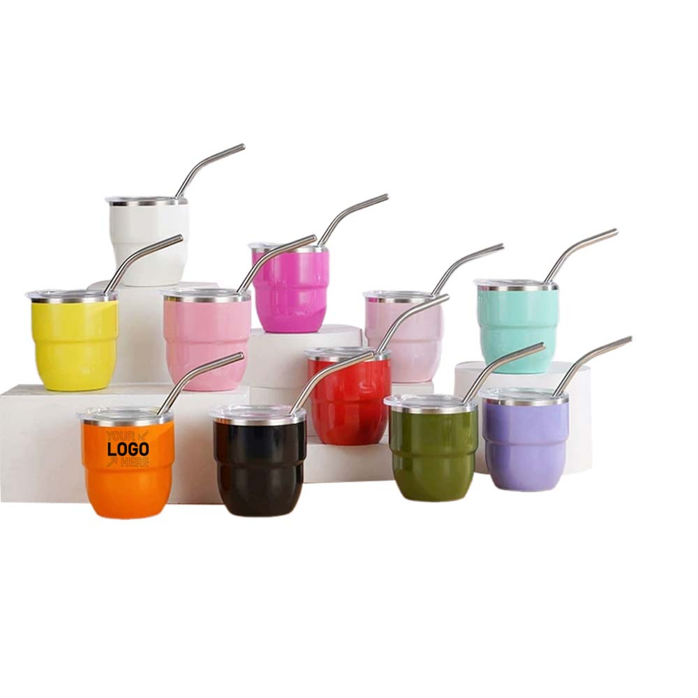 4OZ Mini Tumbler with Lid And Straw