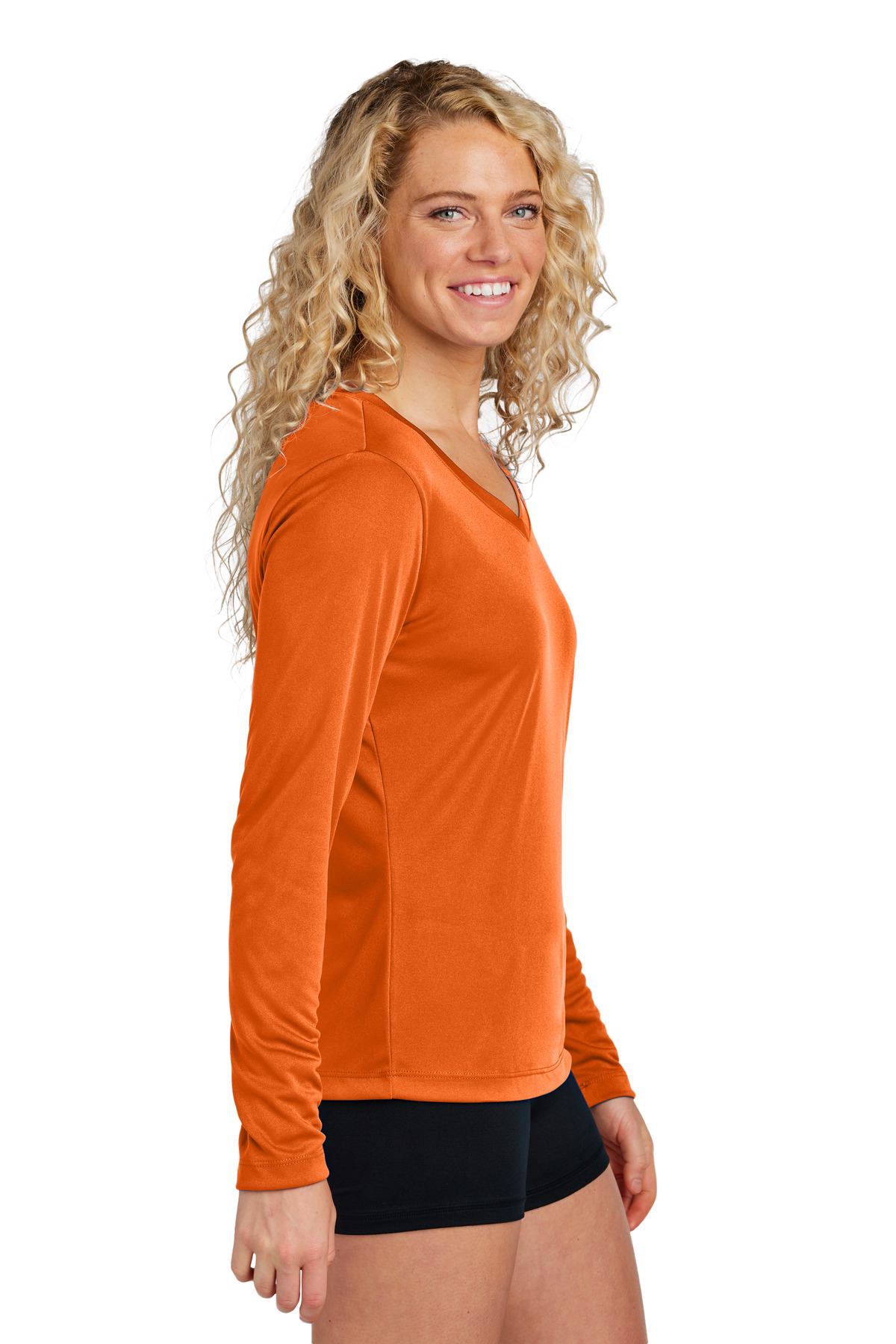 Sport-Tek Women's Long Sleeve PosiCharge Competitor V-Neck Tee. LST353LS 82