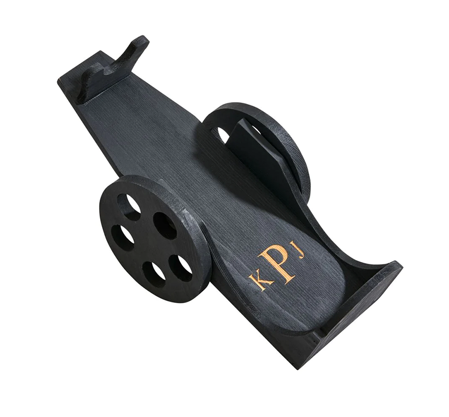 BLACK WOOD WINE CART 2