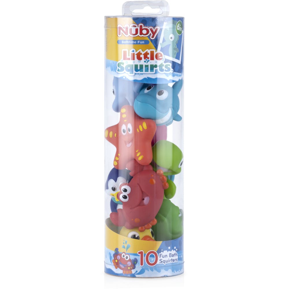 Nuby Little Squirts Fun Bath Toys - 10 Pieces 6M+ 2