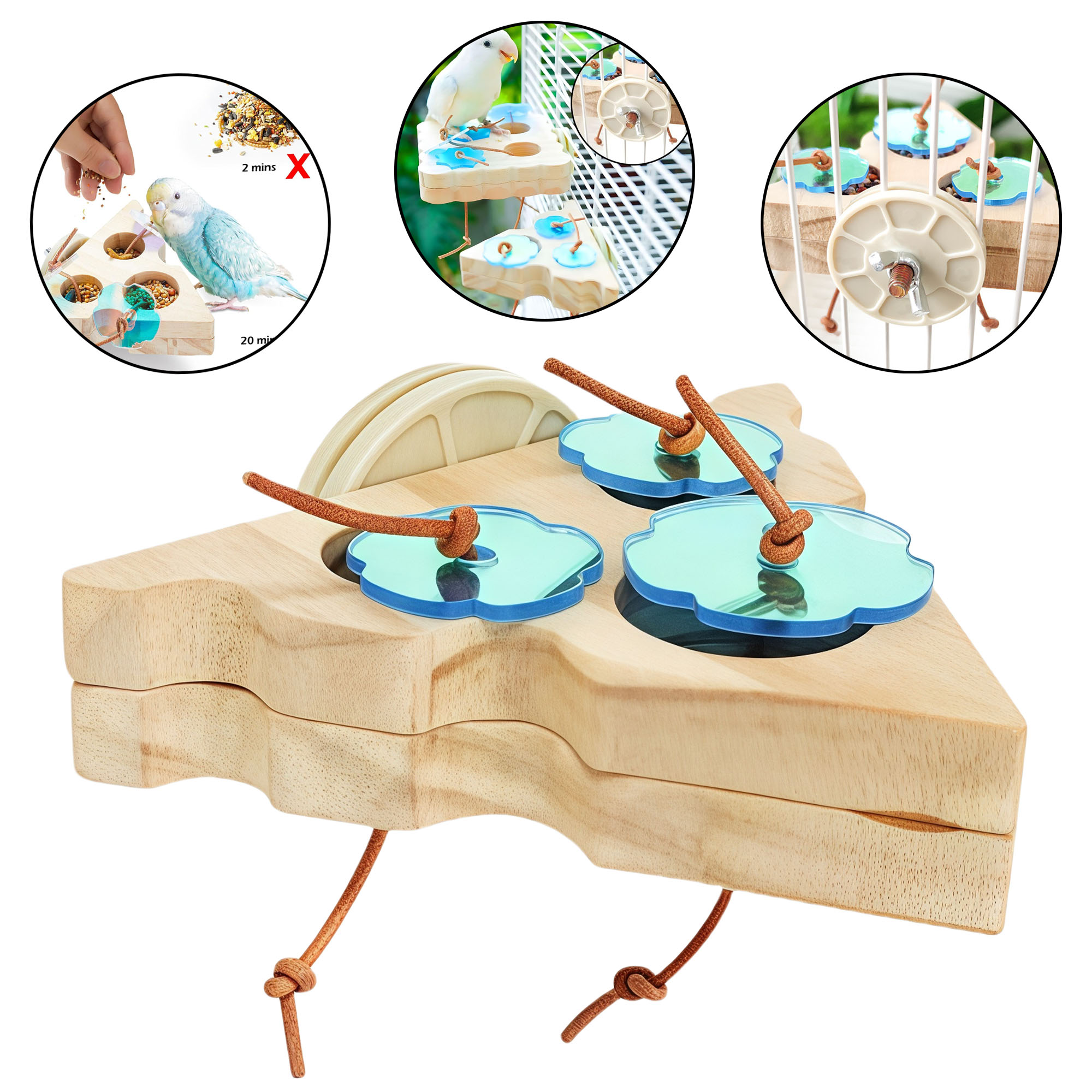 Wooden Parrot Foraging Stand 2