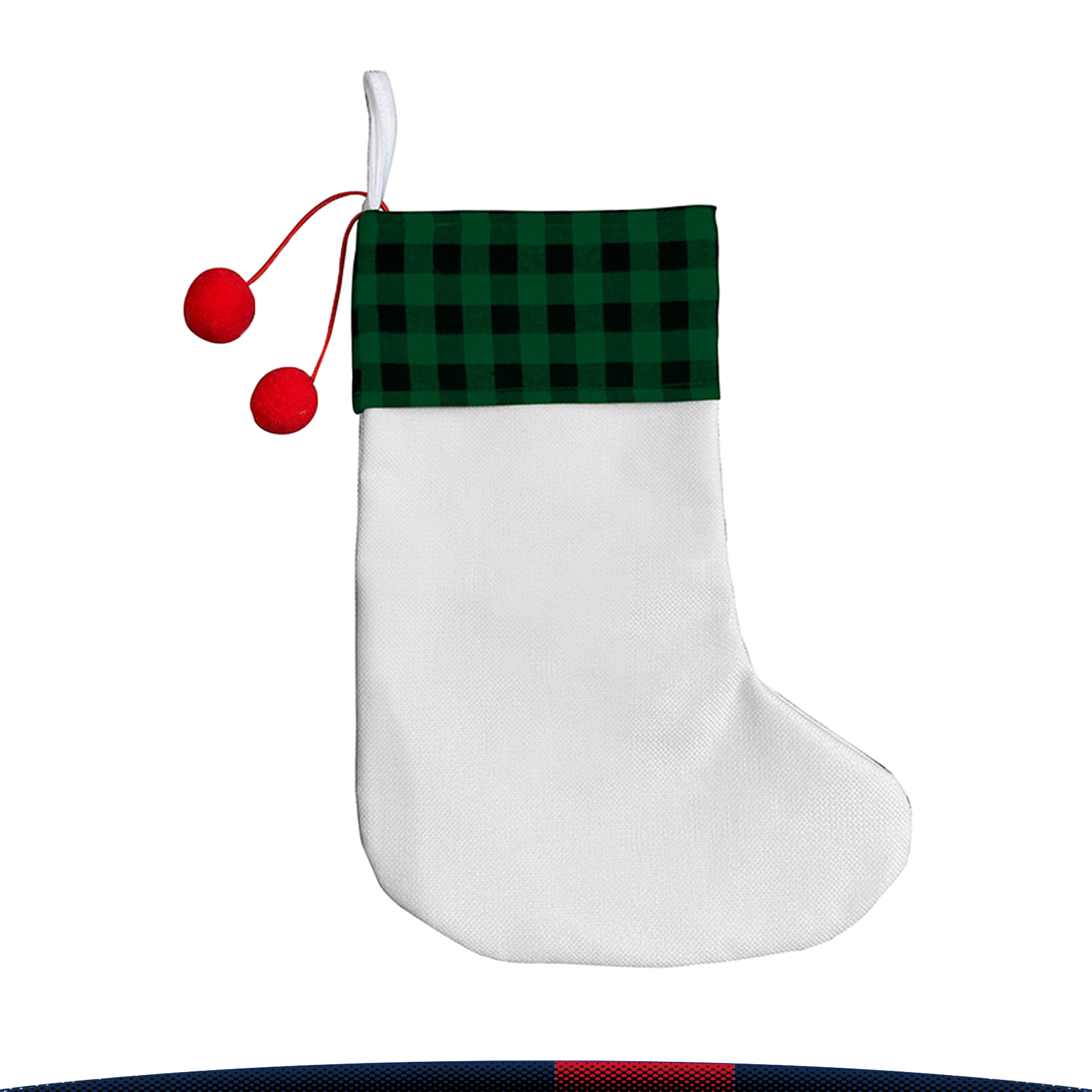Plaid Pattern Christmas Stocking, custom tote bag with logo imprint 9