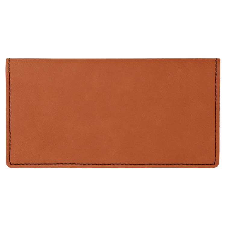 6 3/4" x 3 1/2" Rawhide Leatherette Checkbook Cover 4