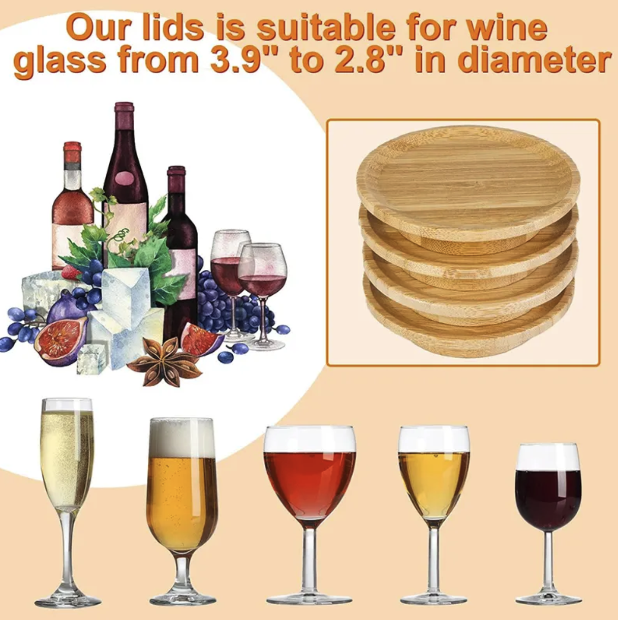 Wine Glass Charcuterie Topper Board 3