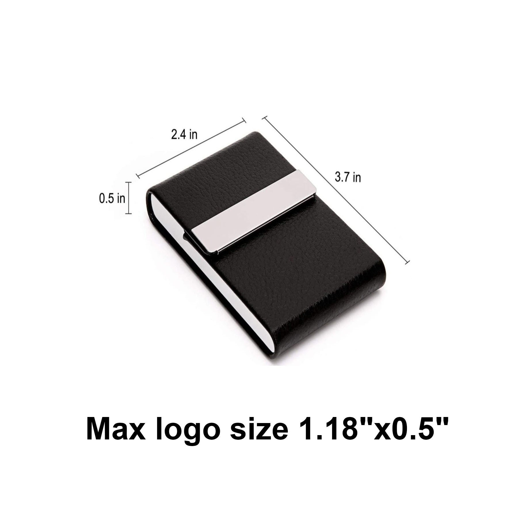 PU Leather Business Card Case (3.7"x2.5"x0.5") 2