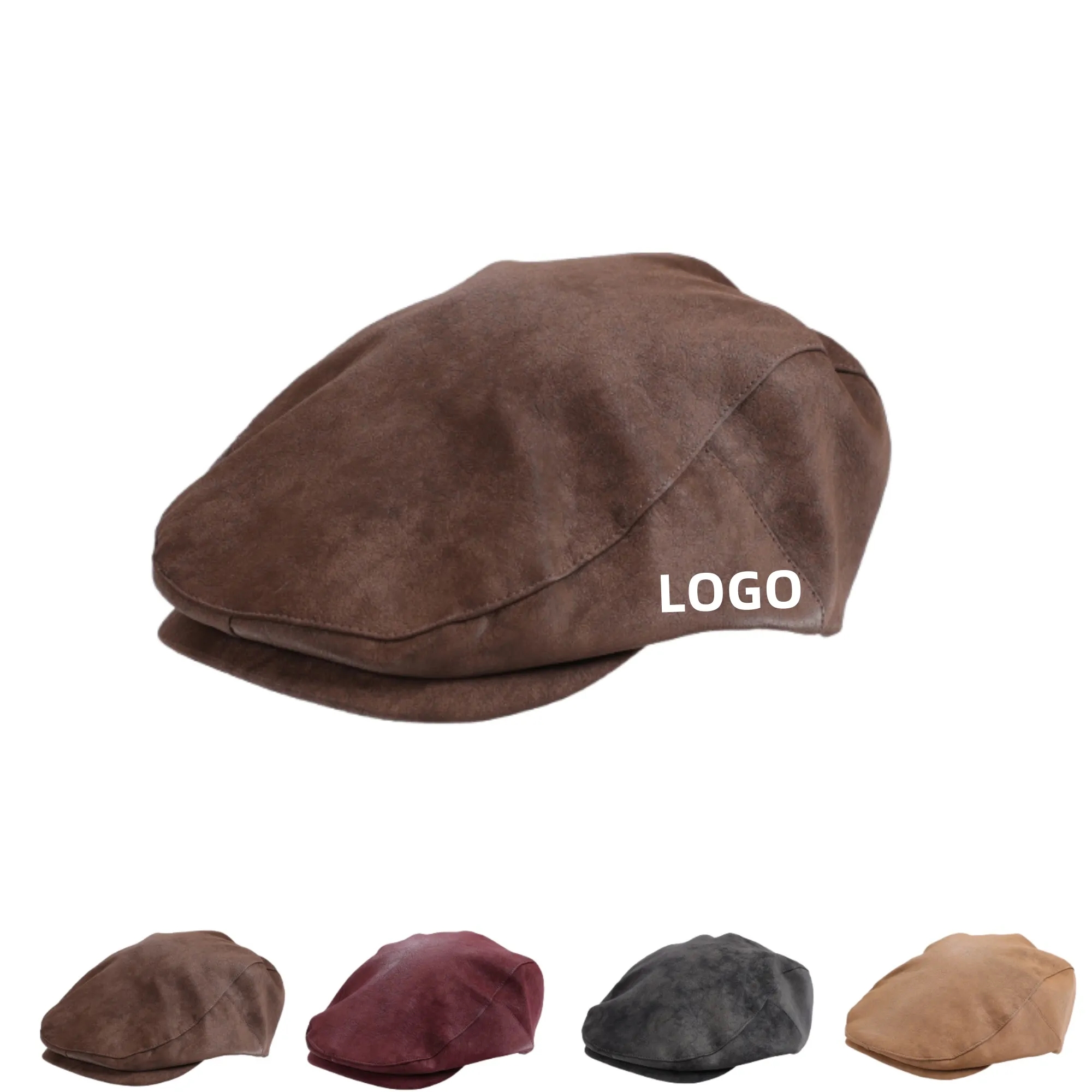 Unisex Beret Hat Artistic Flat Round Cap For Autumn Winter