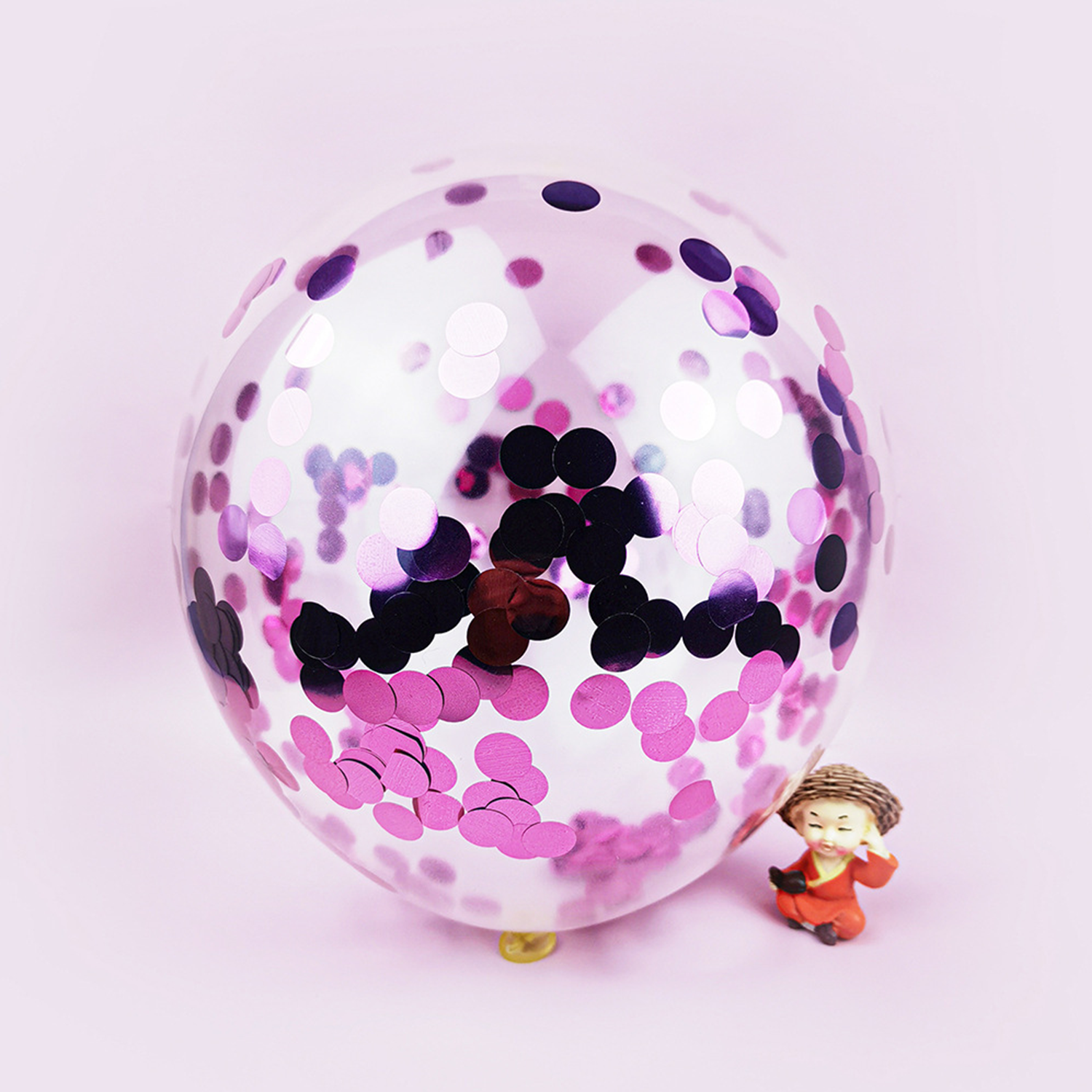 12" Party Decorations Transparent Confetti Latex Balloons 15