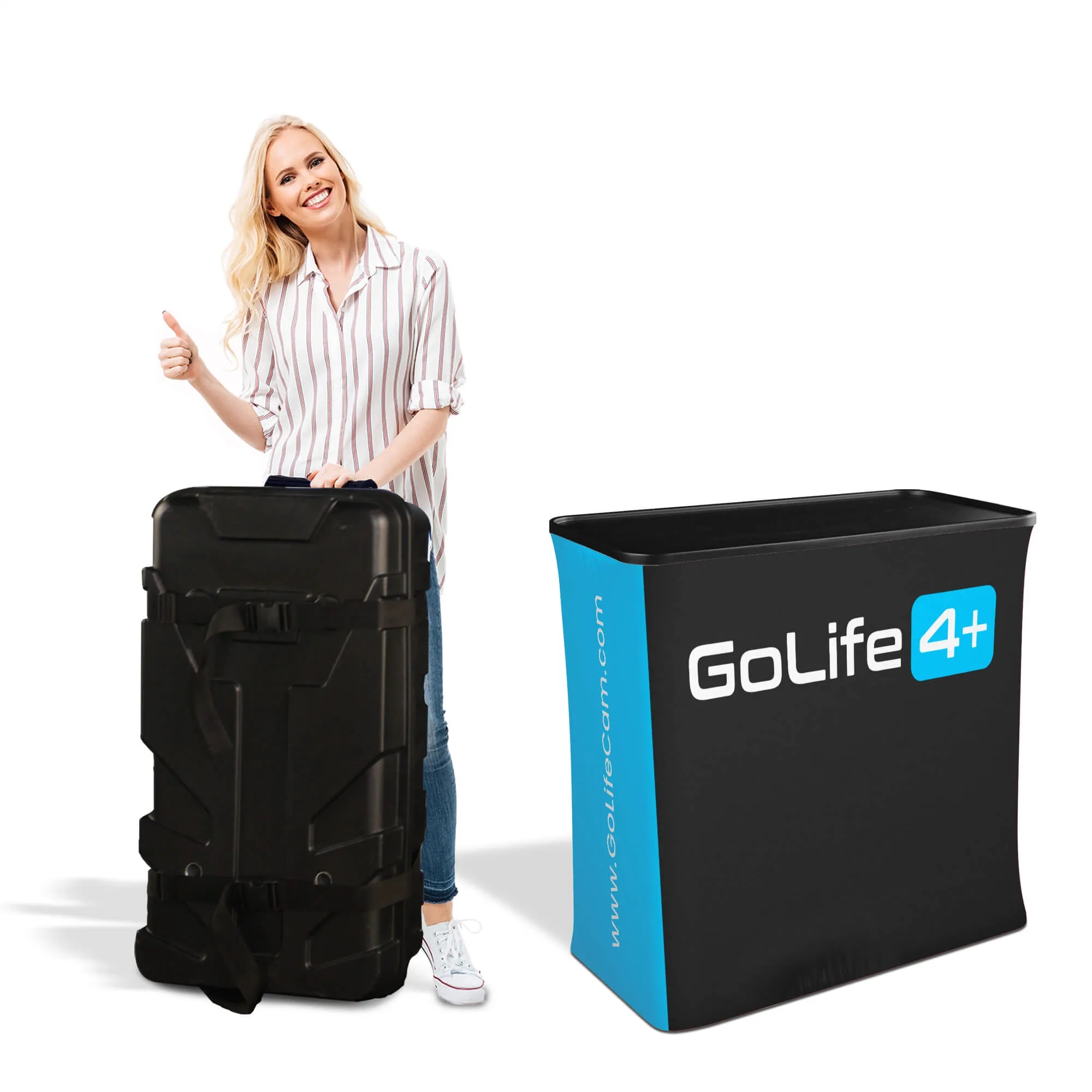 20ft Fastzip™ Waterfall Shelving Trade Show Booth Package 8