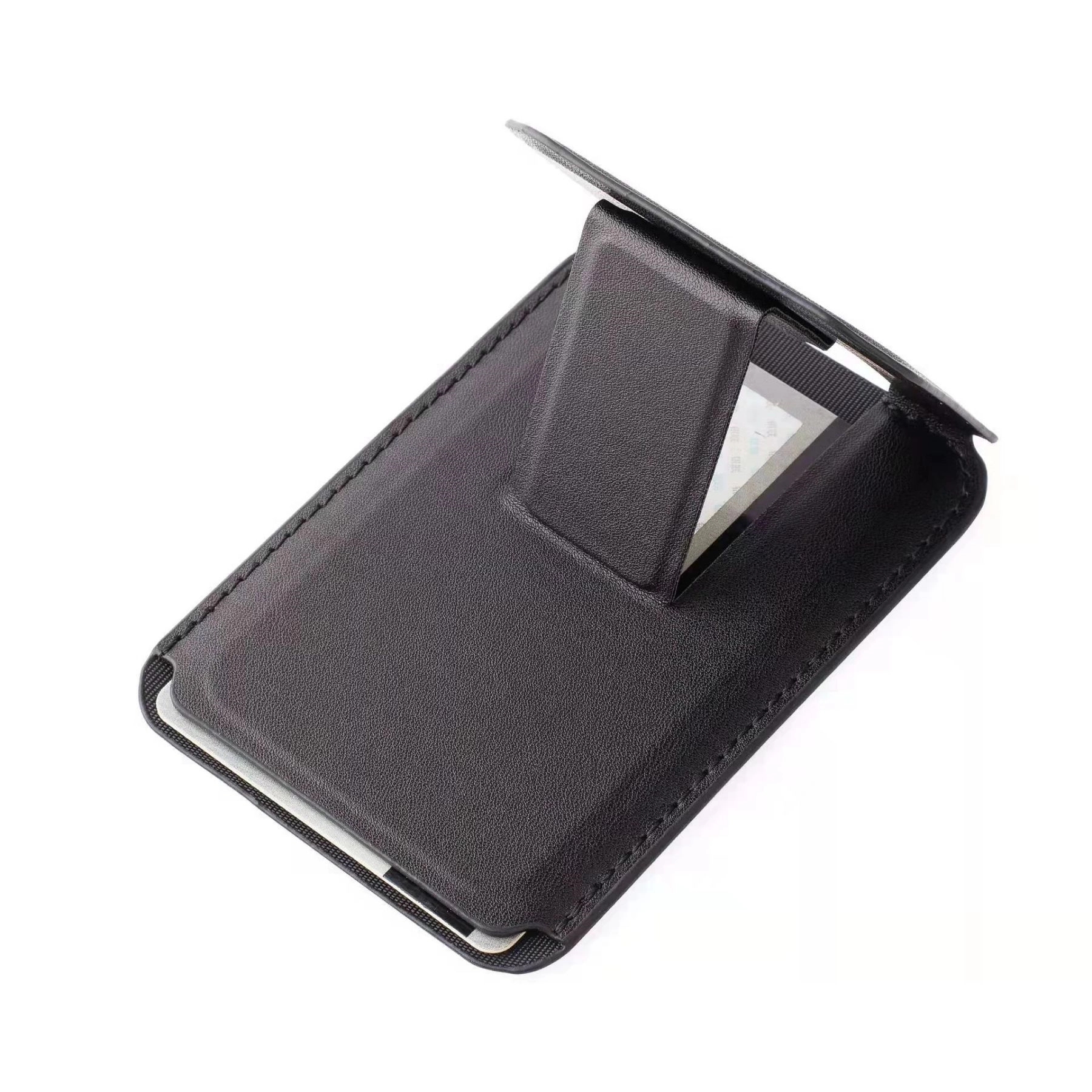Magnetic Leather Wallet Cards Holder Stand with Kickstand 4