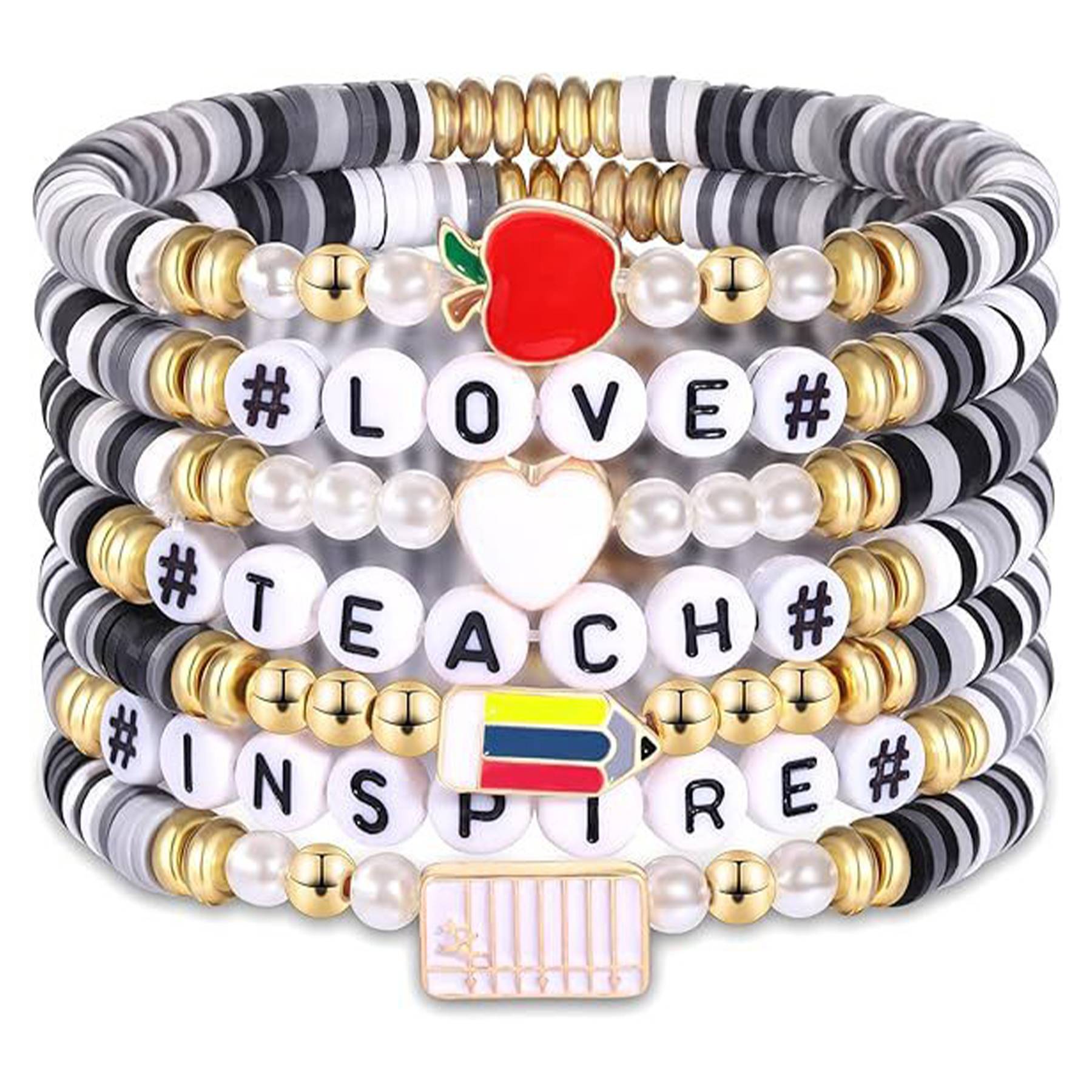 Plastic Colorful soft earthenware pendant bracelet 6