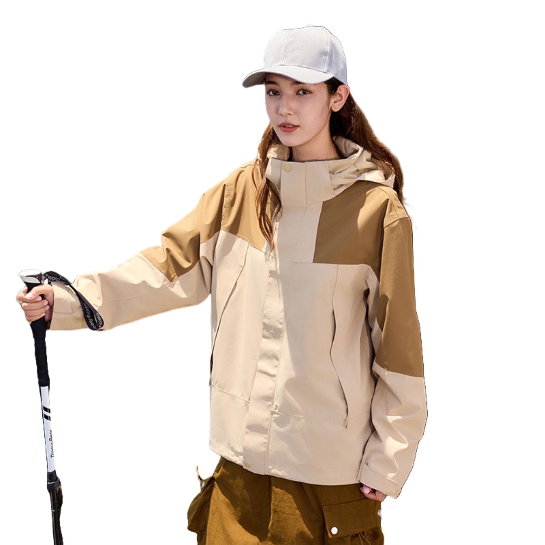 Unisex Double Layer SoftshellMoisture Wicking Jacket Rain Gear 7