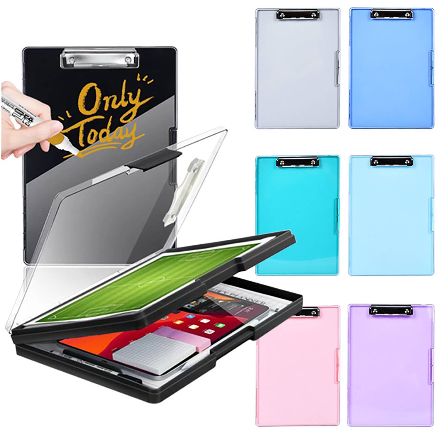 A4 Compartment Storage Plastic Clipboard 3