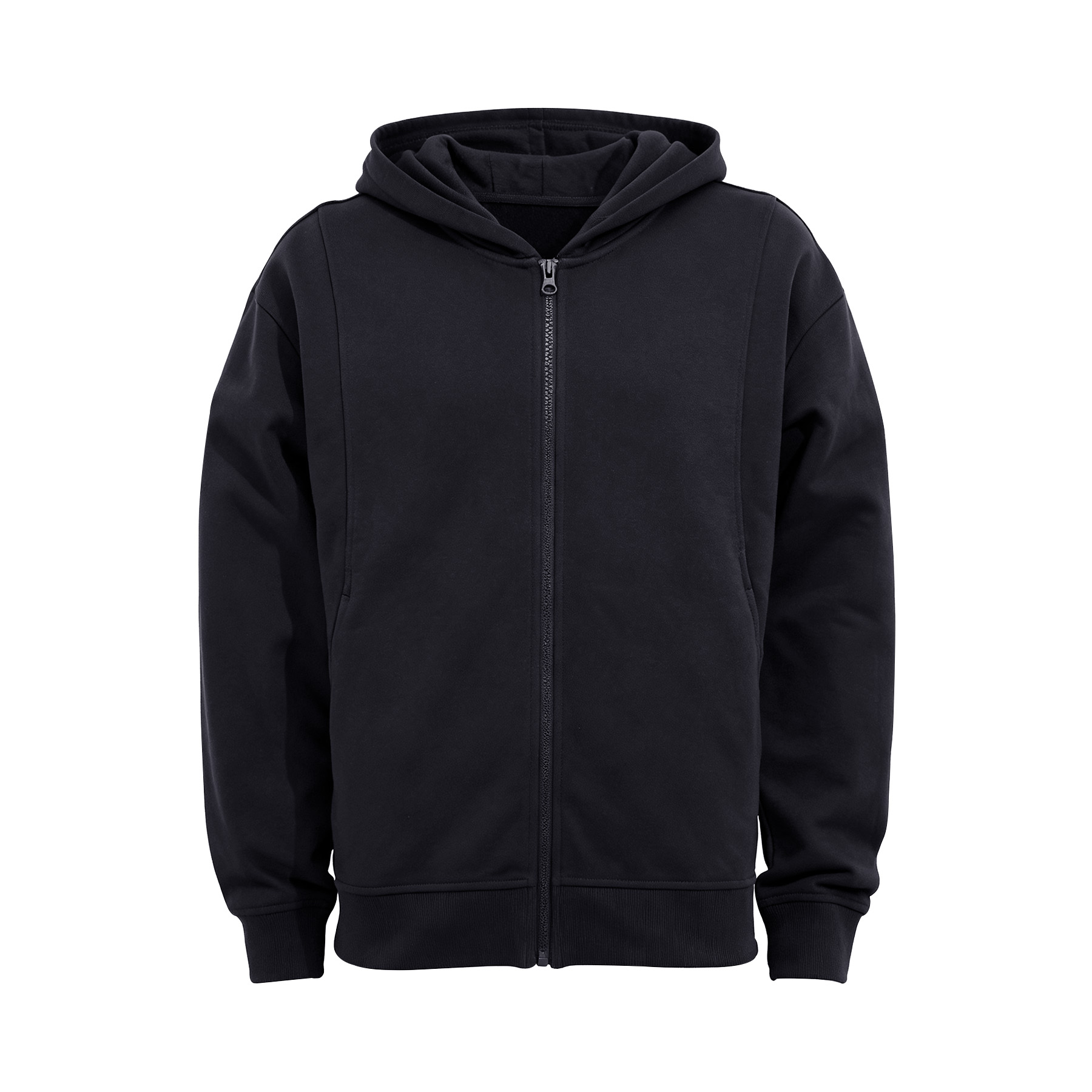 100% Cotton Unisex Fleece Full-Zip Hooded Sweatshirt 1